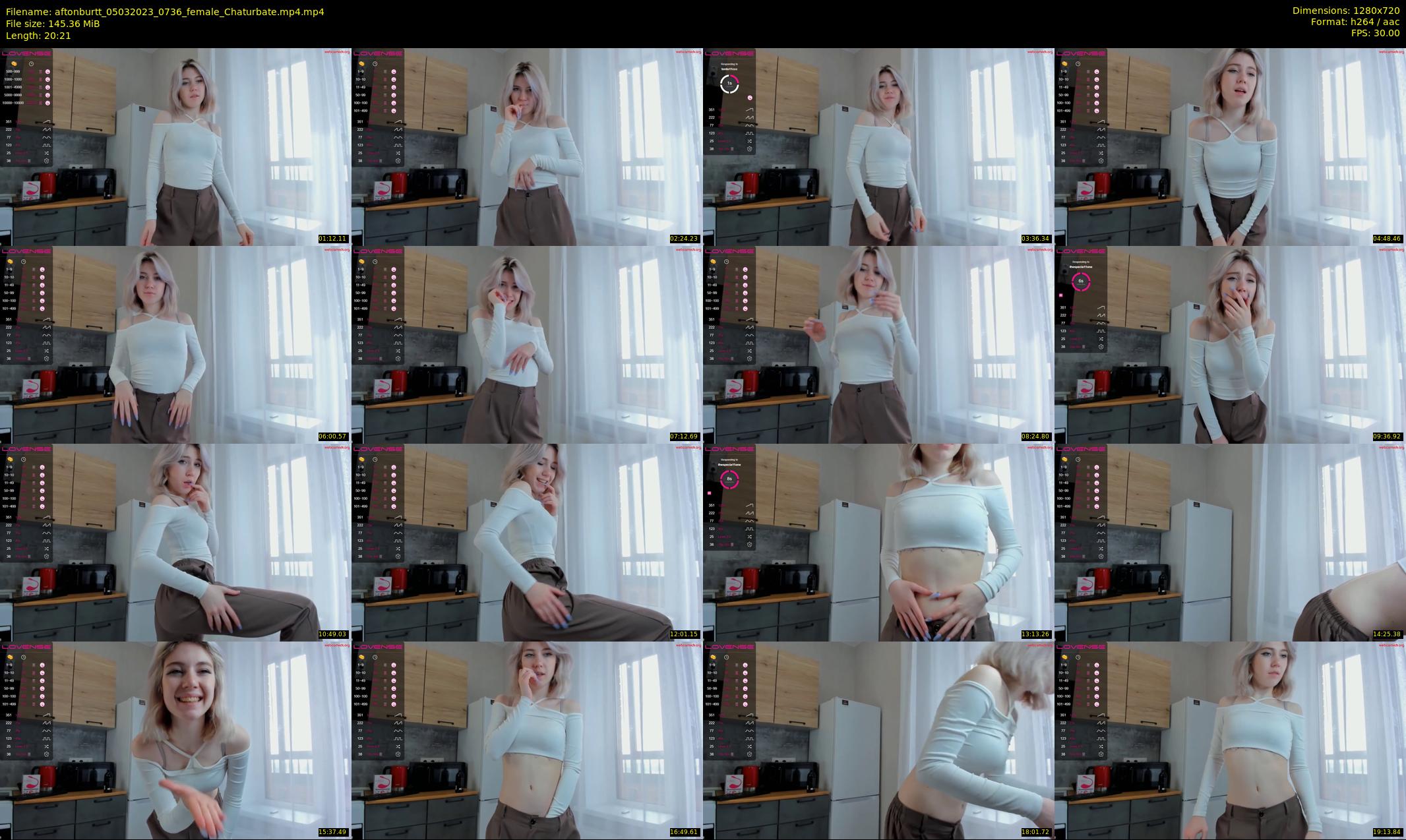 aftonburtt — 21 minute Chaturbate female cam show recording, 720p, Mar 5, 2023
