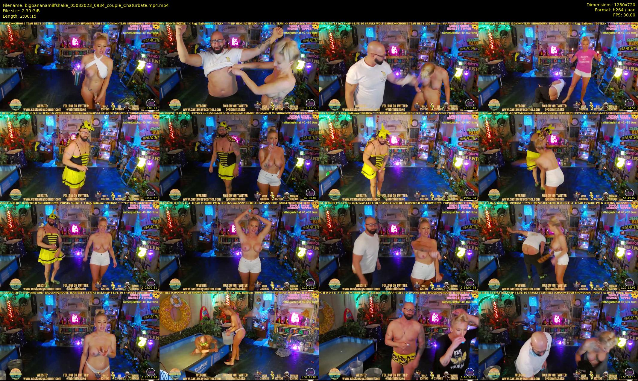 bigbananamilfshake — 121 minute Chaturbate couple cam show recording, 720p, Mar 5, 2023