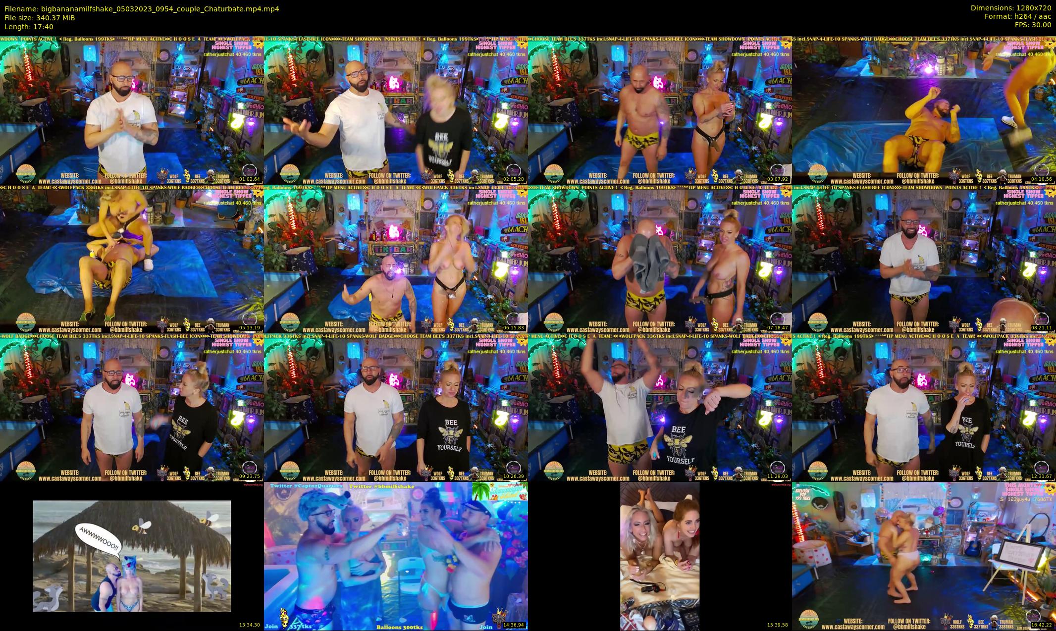 bigbananamilfshake — 18 minute Chaturbate couple cam show recording, 720p, Mar 5, 2023