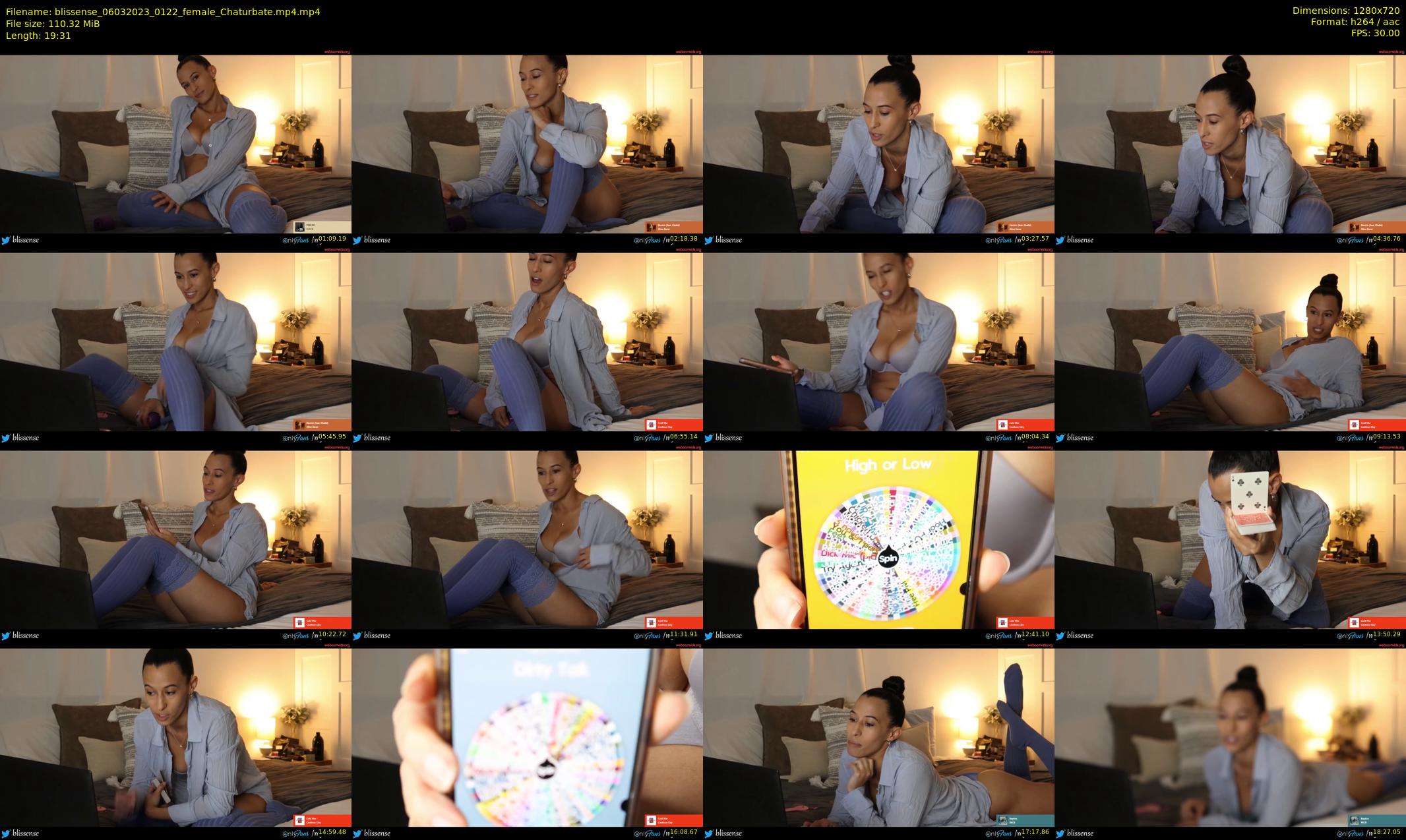 blissense — 20 minute Chaturbate female cam show recording, 720p, Mar 6, 2023