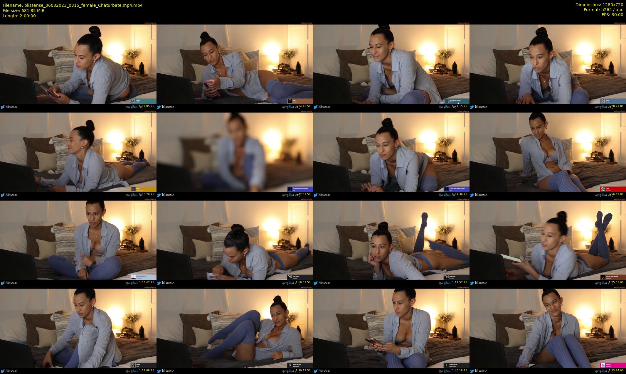 blissense — 120 minute Chaturbate female cam show recording, 720p, Mar 6, 2023