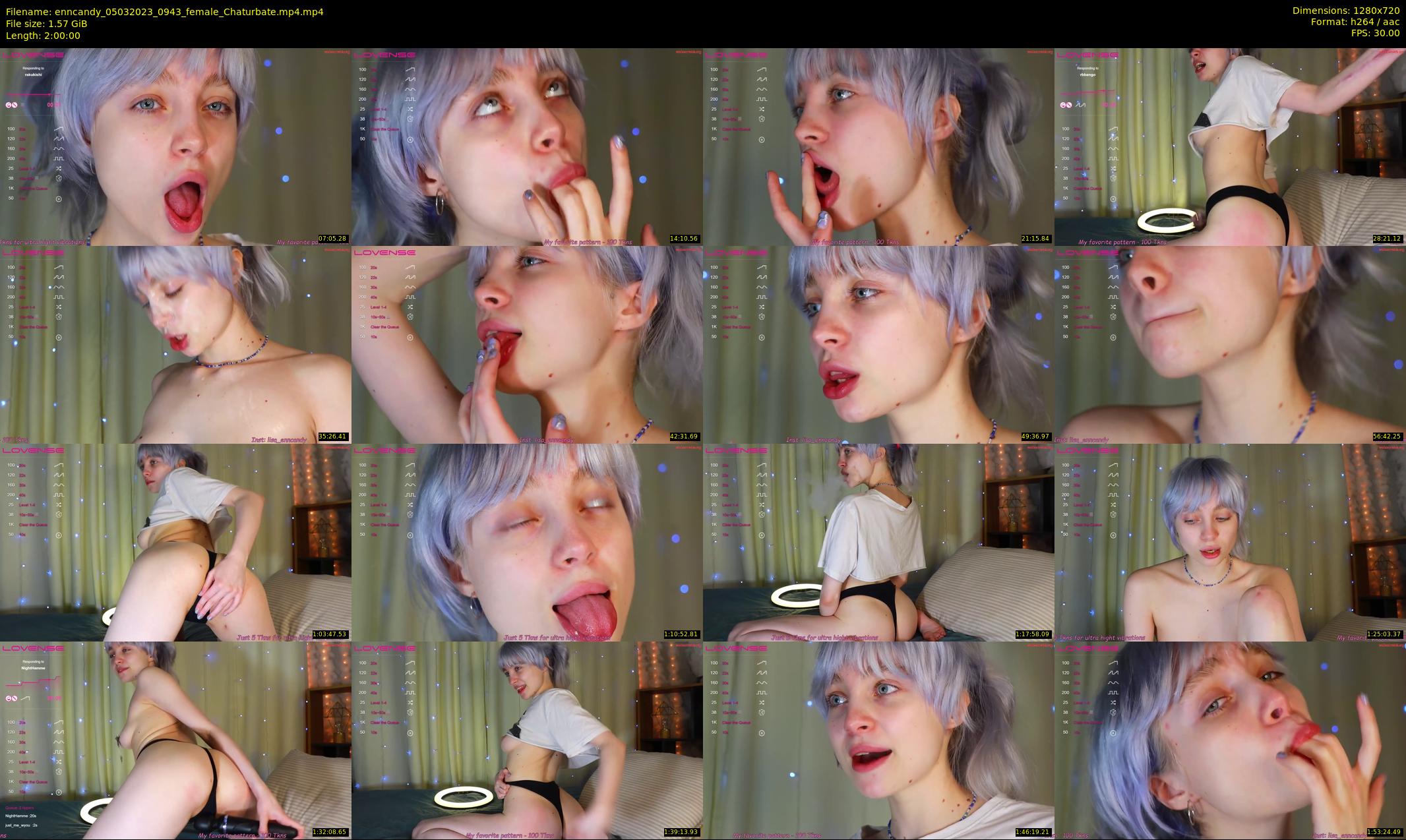 enncandy — 120 minute Chaturbate female cam show recording, 720p, Mar 5, 2023