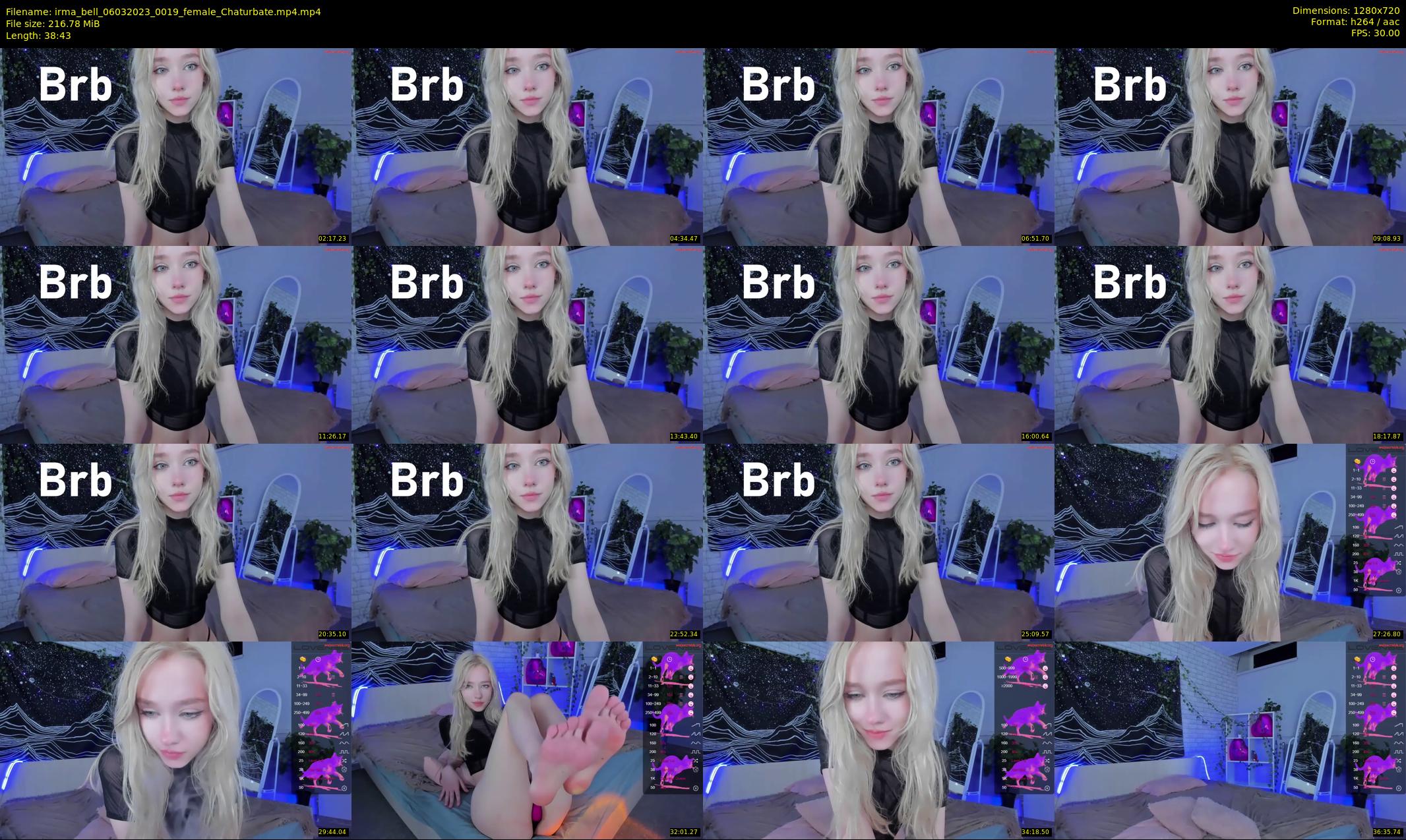 irma_bell — 39 minute Chaturbate female cam show recording, 720p, Mar 6, 2023