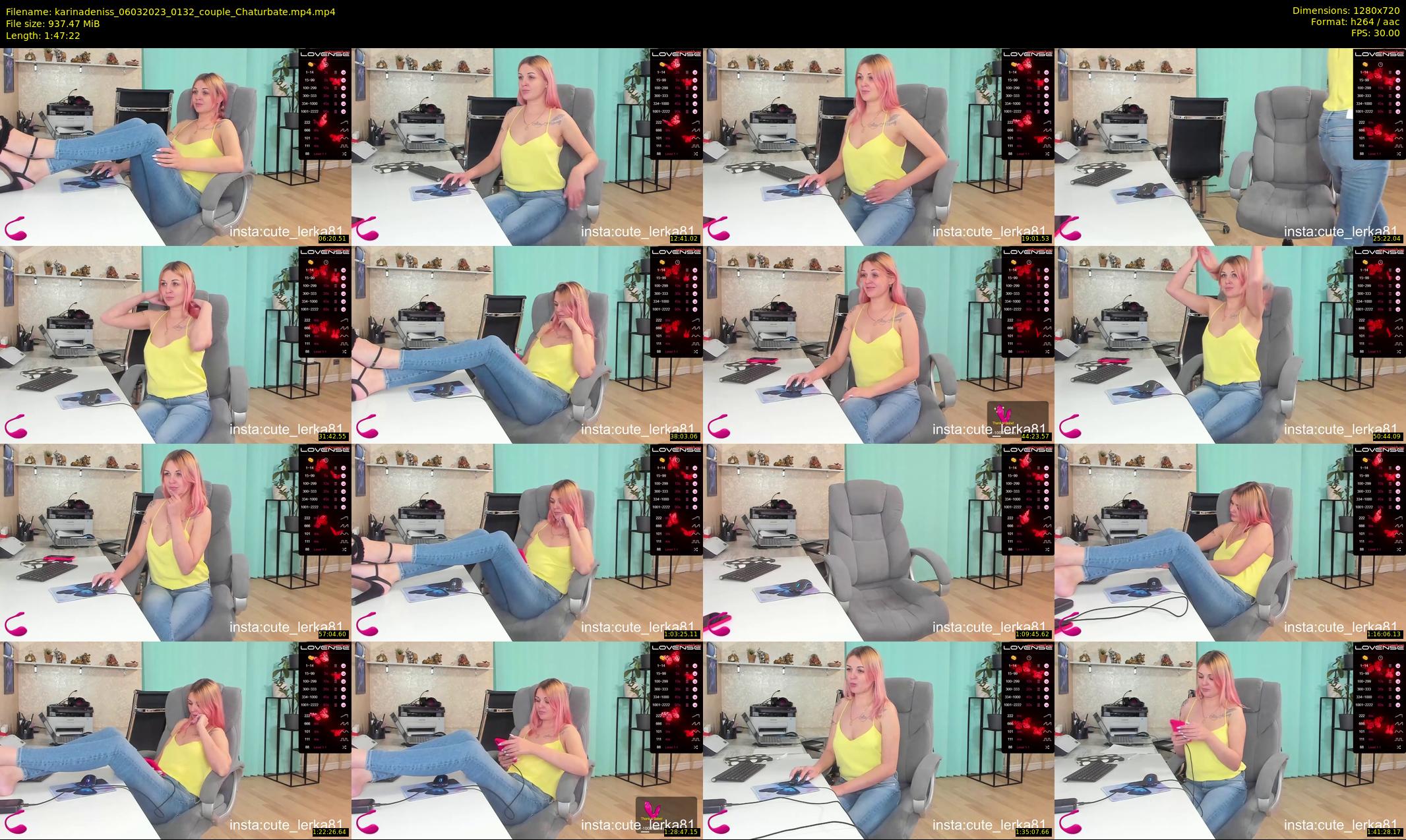 karinadeniss — 108 minute Chaturbate couple cam show recording, 720p, Mar 6, 2023