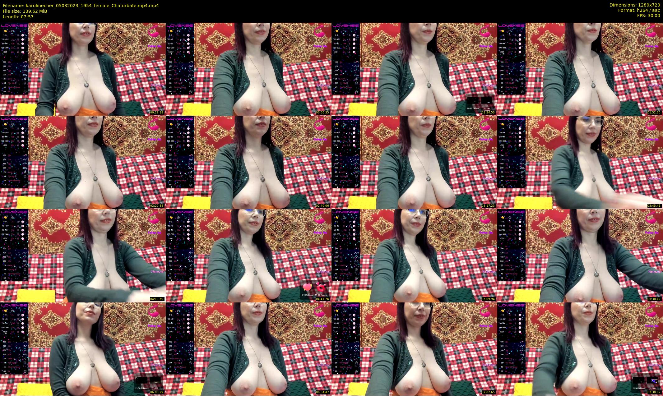 karolinecher — 8 minute Chaturbate female cam show recording, 720p, Mar 5, 2023