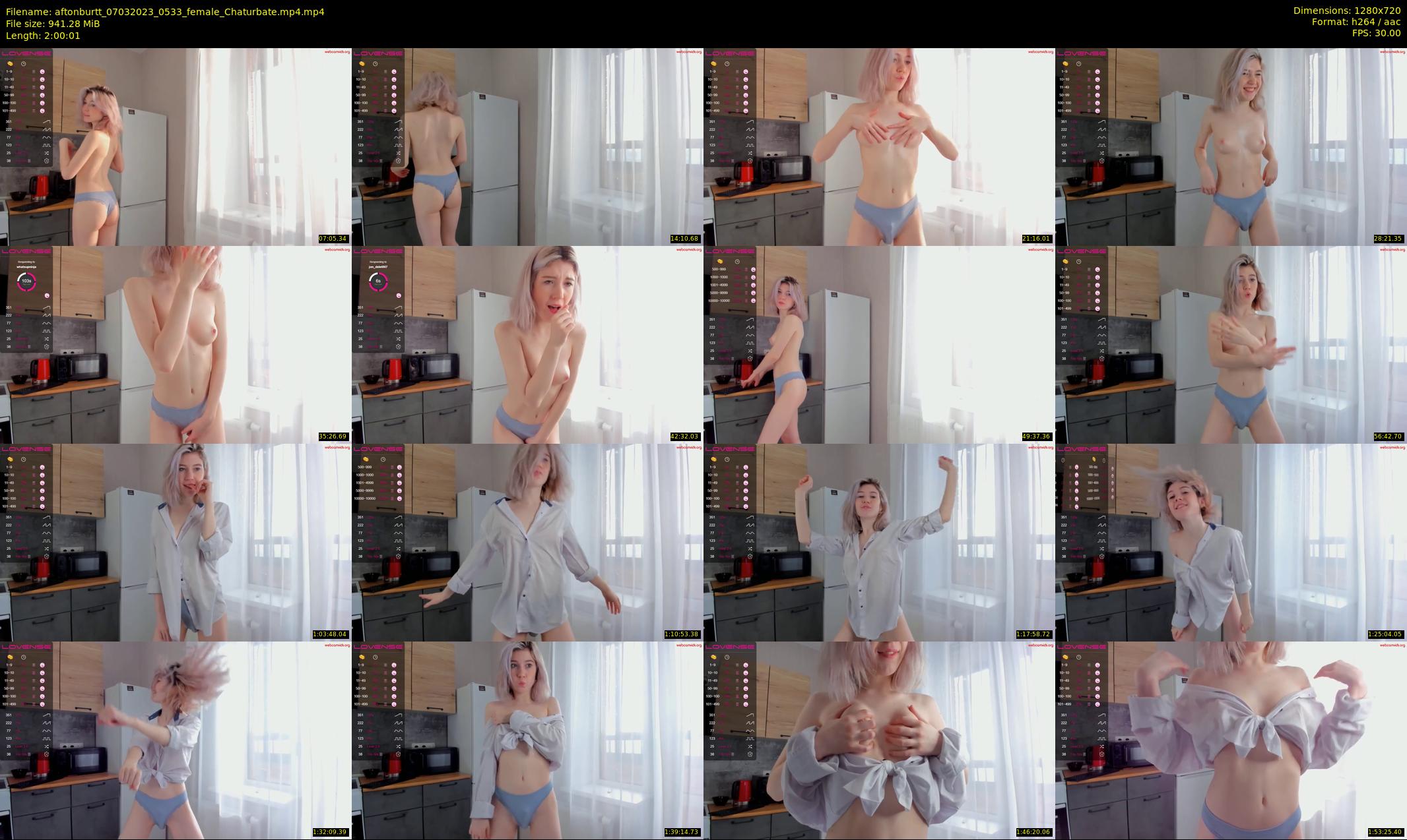 aftonburtt — 121 minute Chaturbate female cam show recording, 720p, Mar 7, 2023