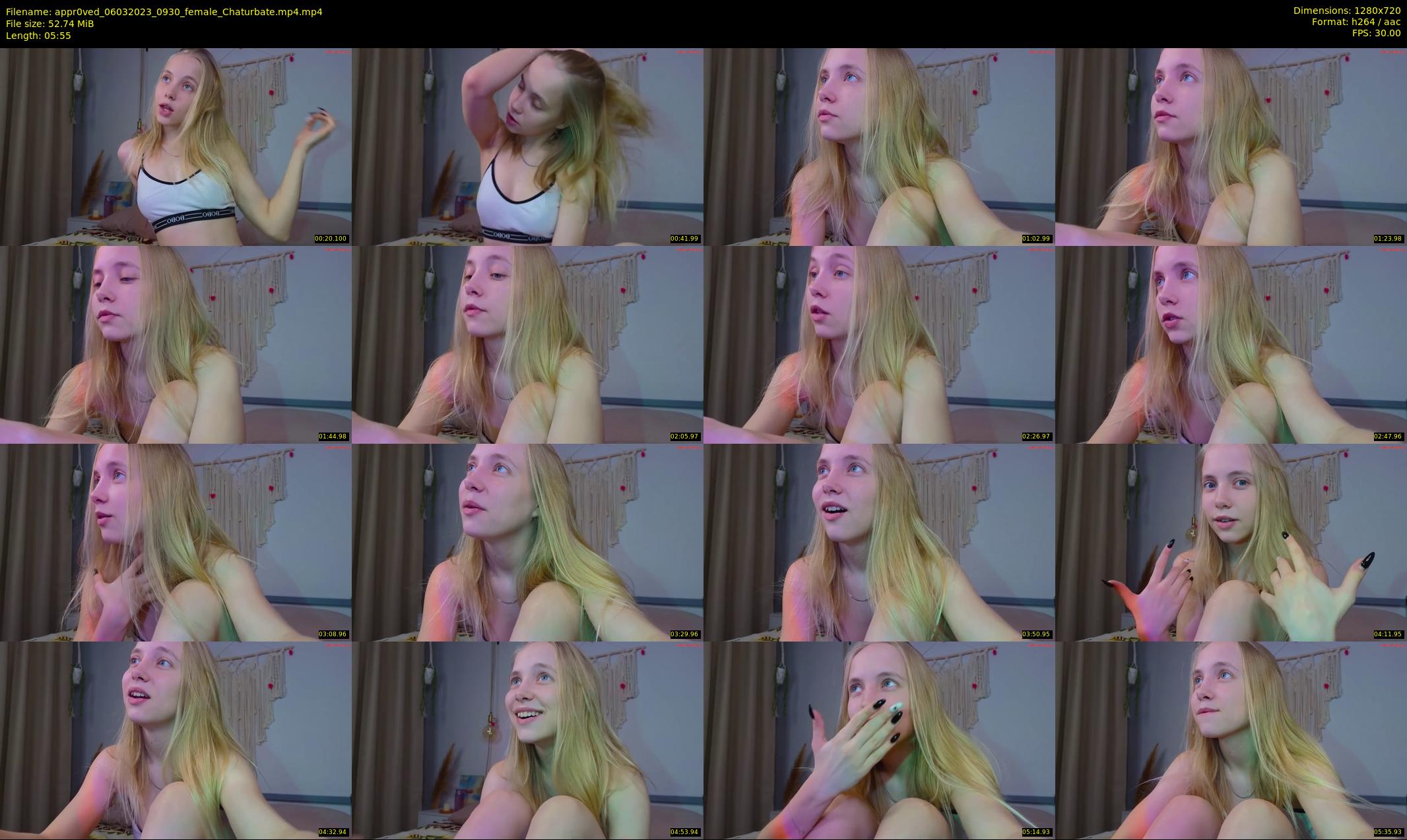 appr0ved — 6 minute Chaturbate female cam show recording, 720p, Mar 6, 2023