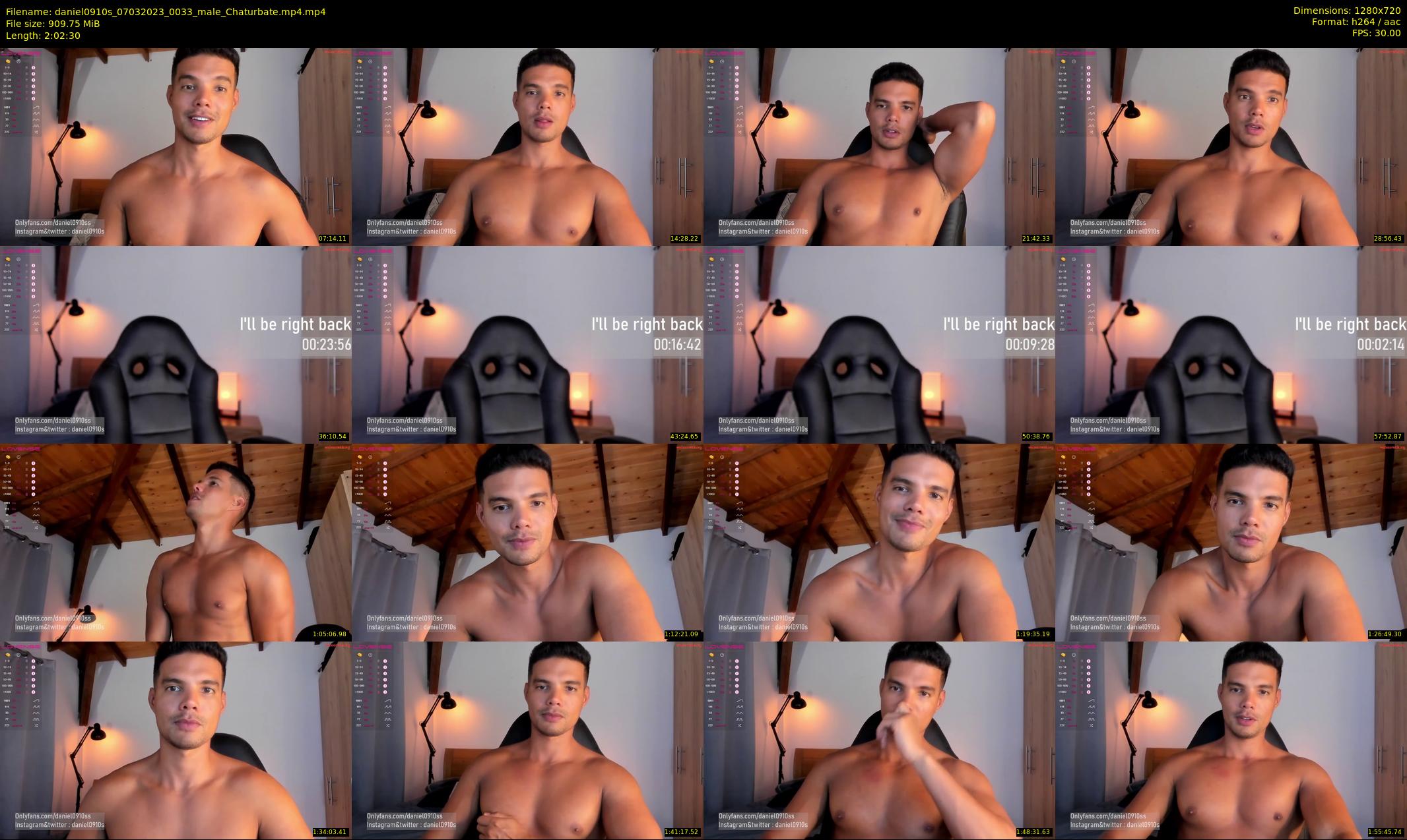 daniel0910s — 123 minute Chaturbate male cam show recording, 720p, Mar 7, 2023