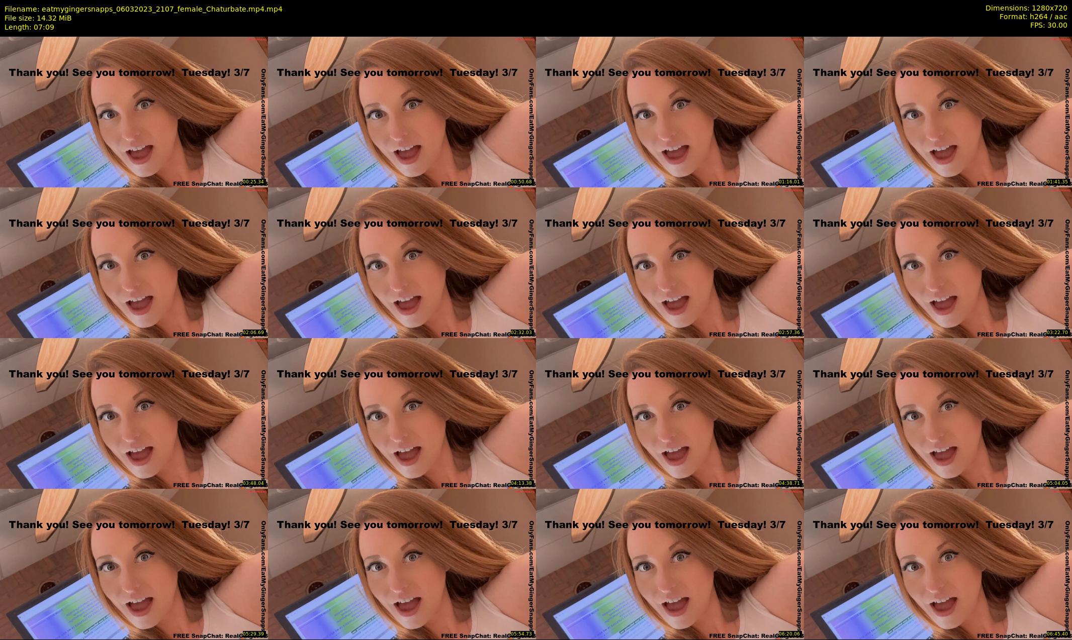 eatmygingersnapps — 8 minute Chaturbate female cam show recording, 720p, Mar 6, 2023