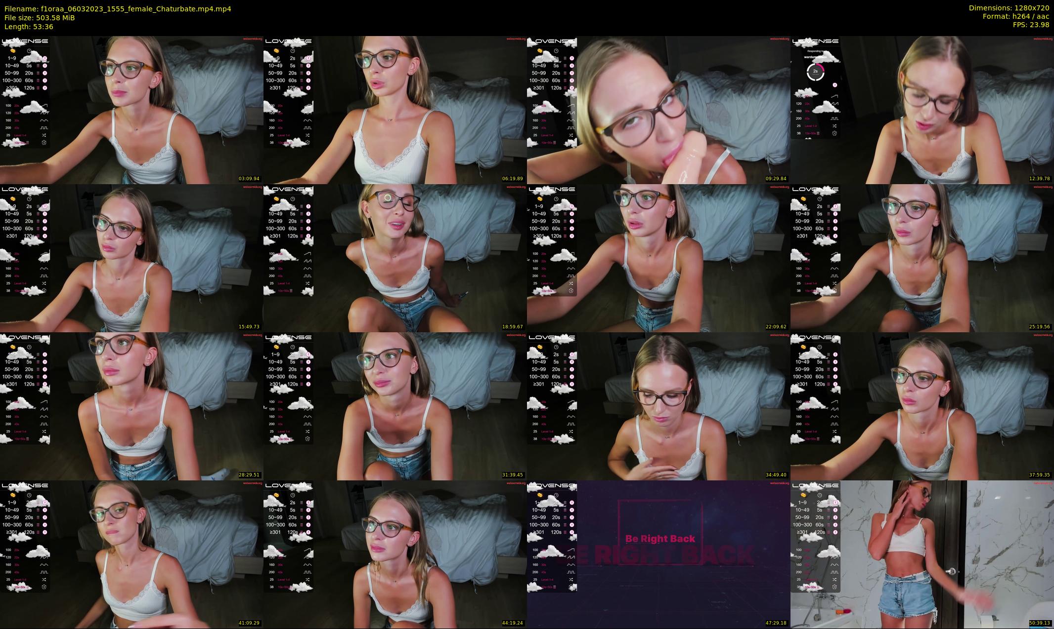 f1oraa — 54 minute Chaturbate female cam show recording, 720p, Mar 6, 2023