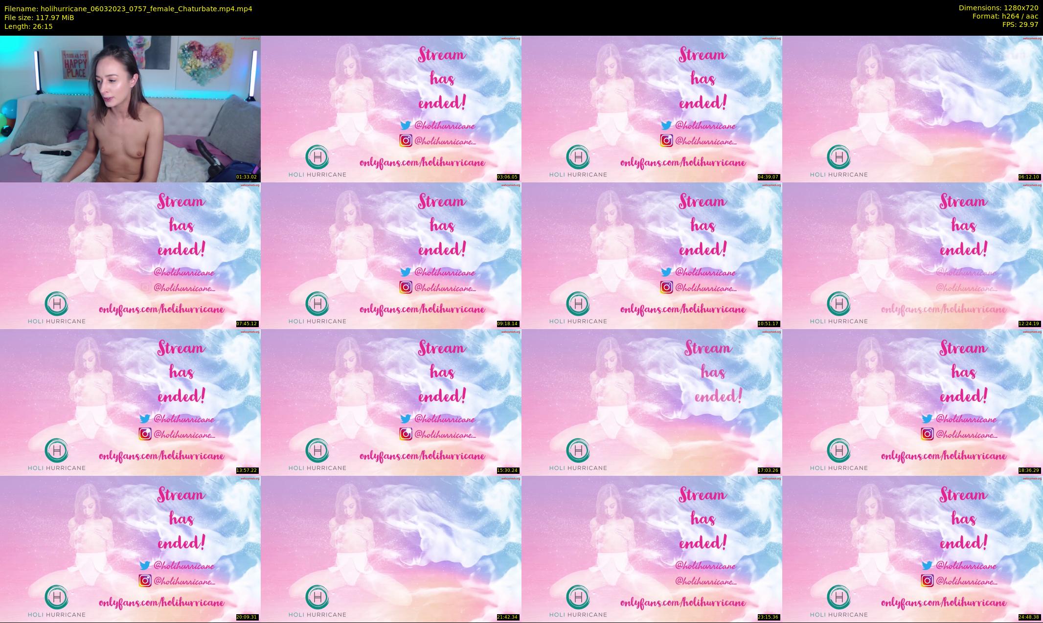holihurricane — 27 minute Chaturbate female cam show recording, 720p, Mar 6, 2023