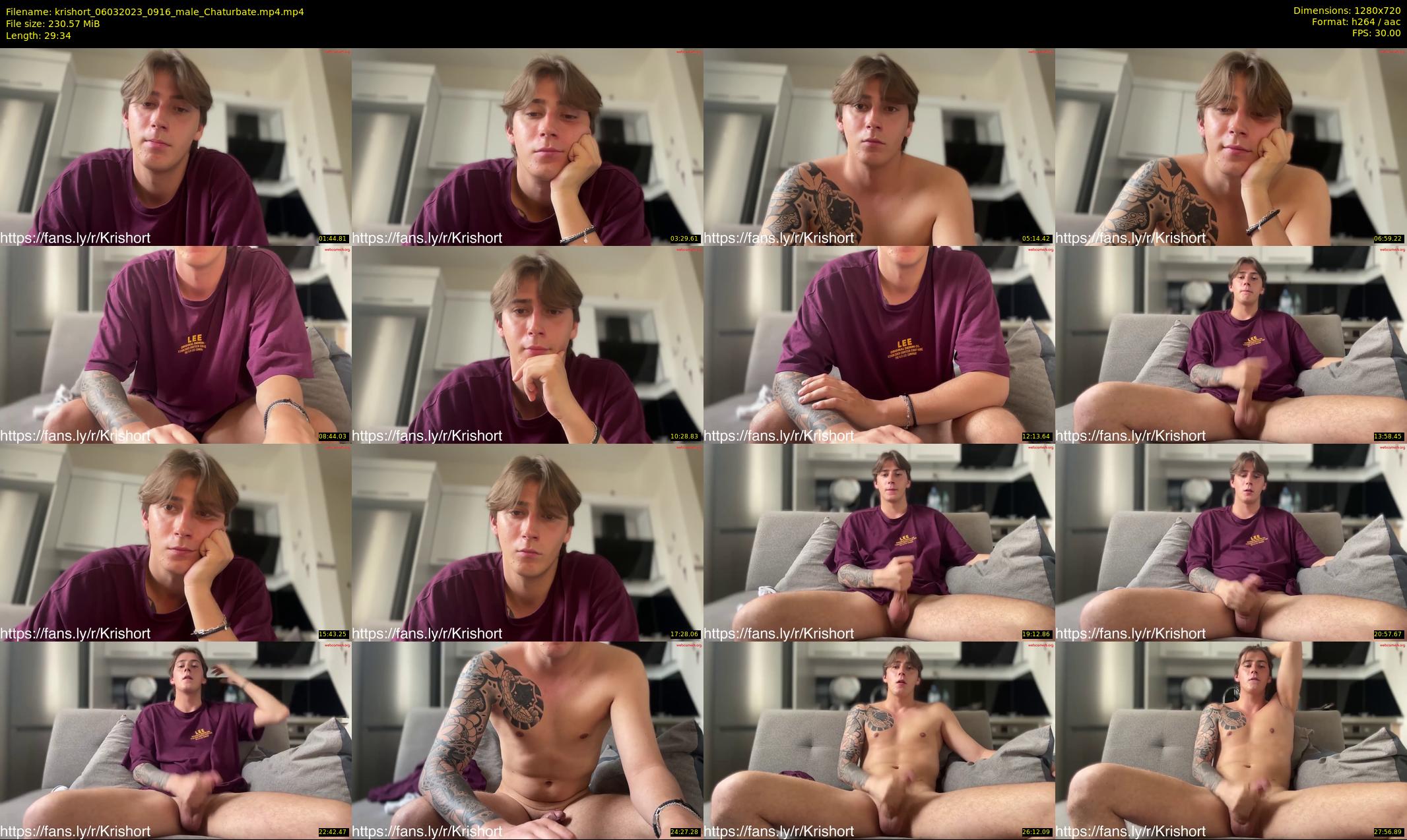 krishort — 30 minute Chaturbate male cam show recording, 720p, Mar 6, 2023