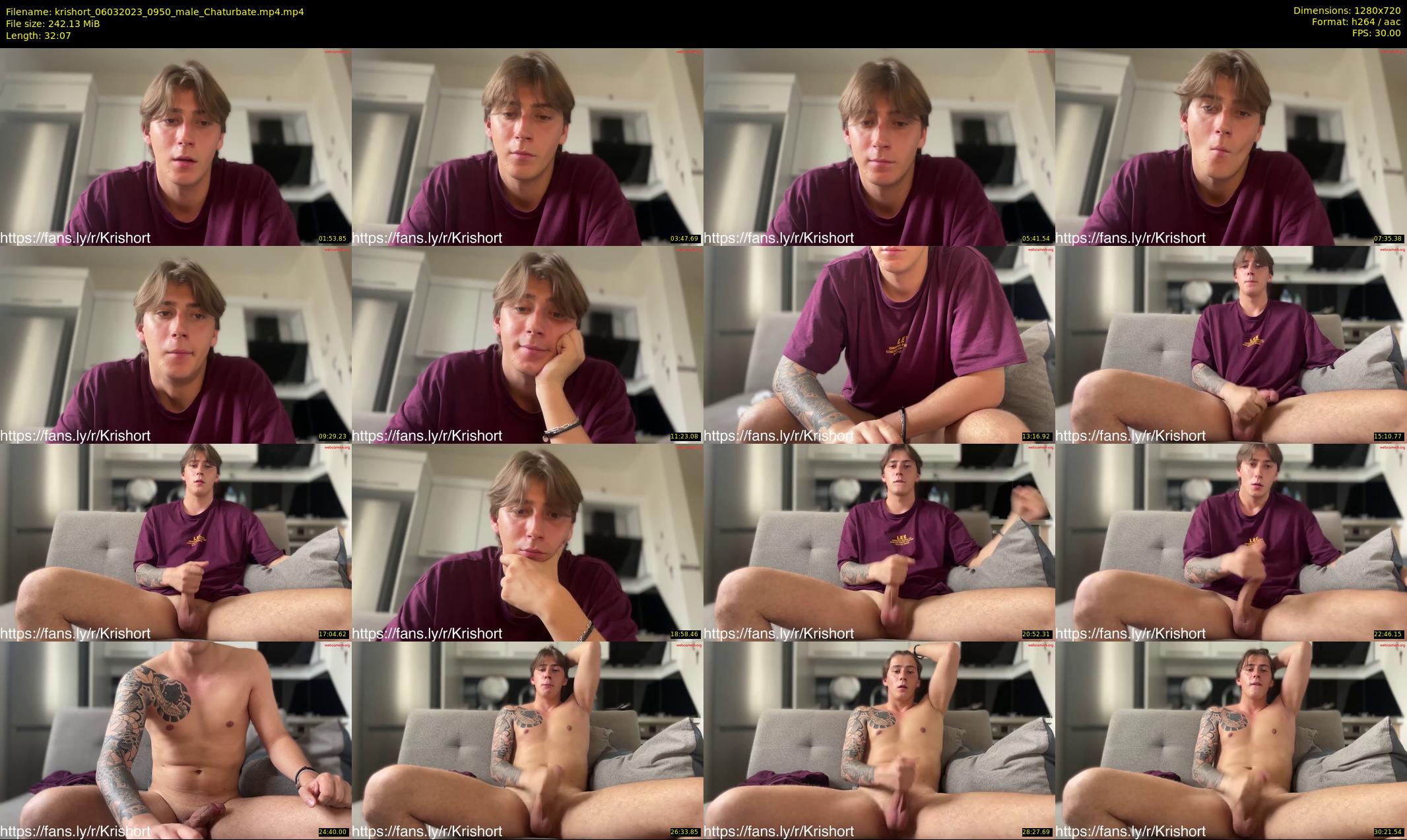 krishort — 33 minute Chaturbate male cam show recording, 720p, Mar 6, 2023