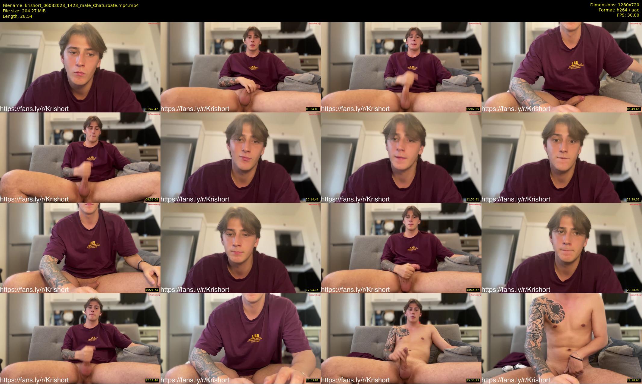 krishort — 29 minute Chaturbate male cam show recording, 720p, Mar 6, 2023