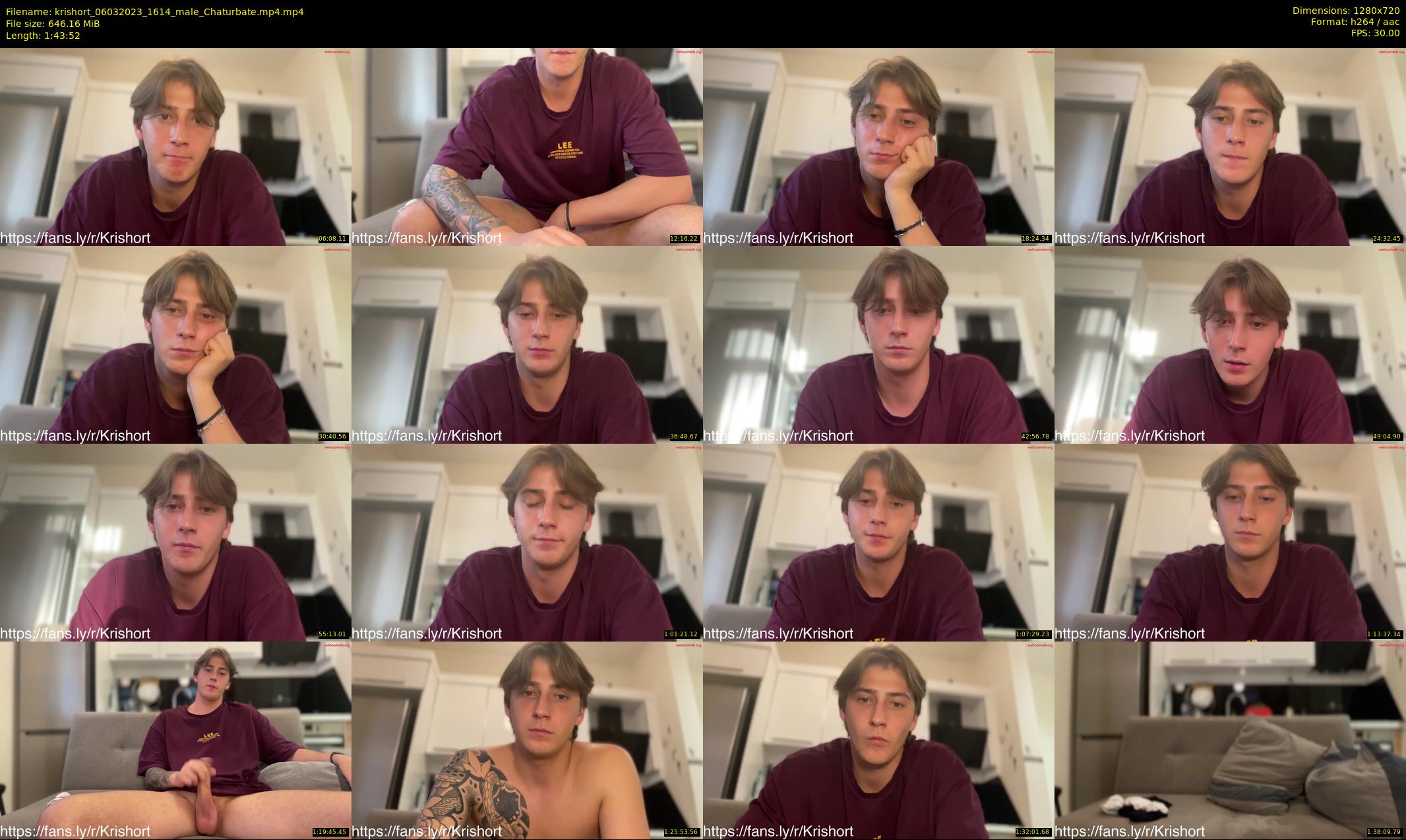 krishort — 104 minute Chaturbate male cam show recording, 720p, Mar 6, 2023