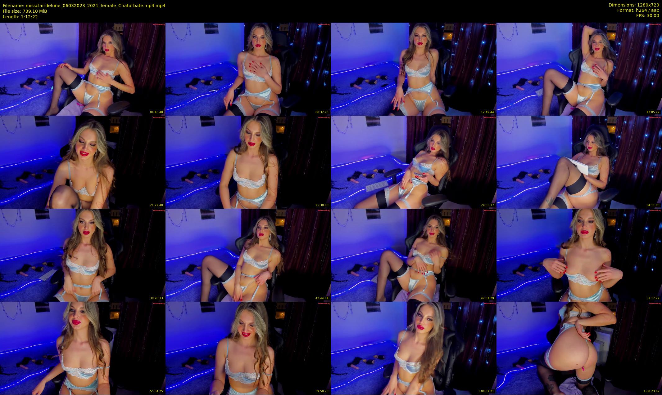 missclairdelune — 73 minute Chaturbate female cam show recording, 720p, Mar 6, 2023