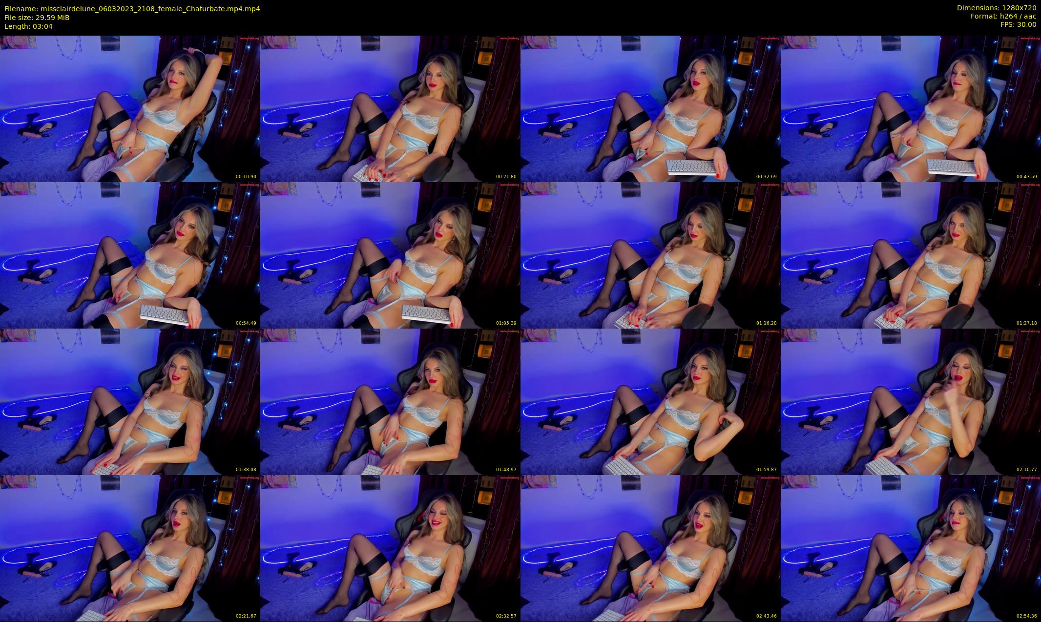 missclairdelune — 4 minute Chaturbate female cam show recording, 720p, Mar 6, 2023