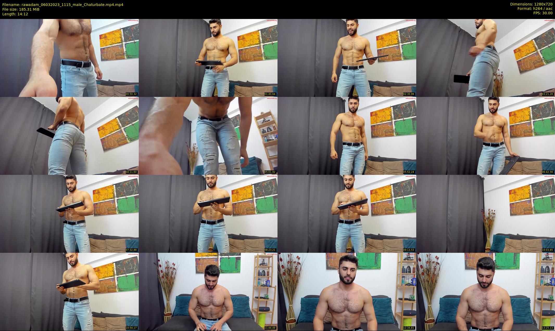 rawadam — 15 minute Chaturbate male cam show recording, 720p, Mar 6, 2023