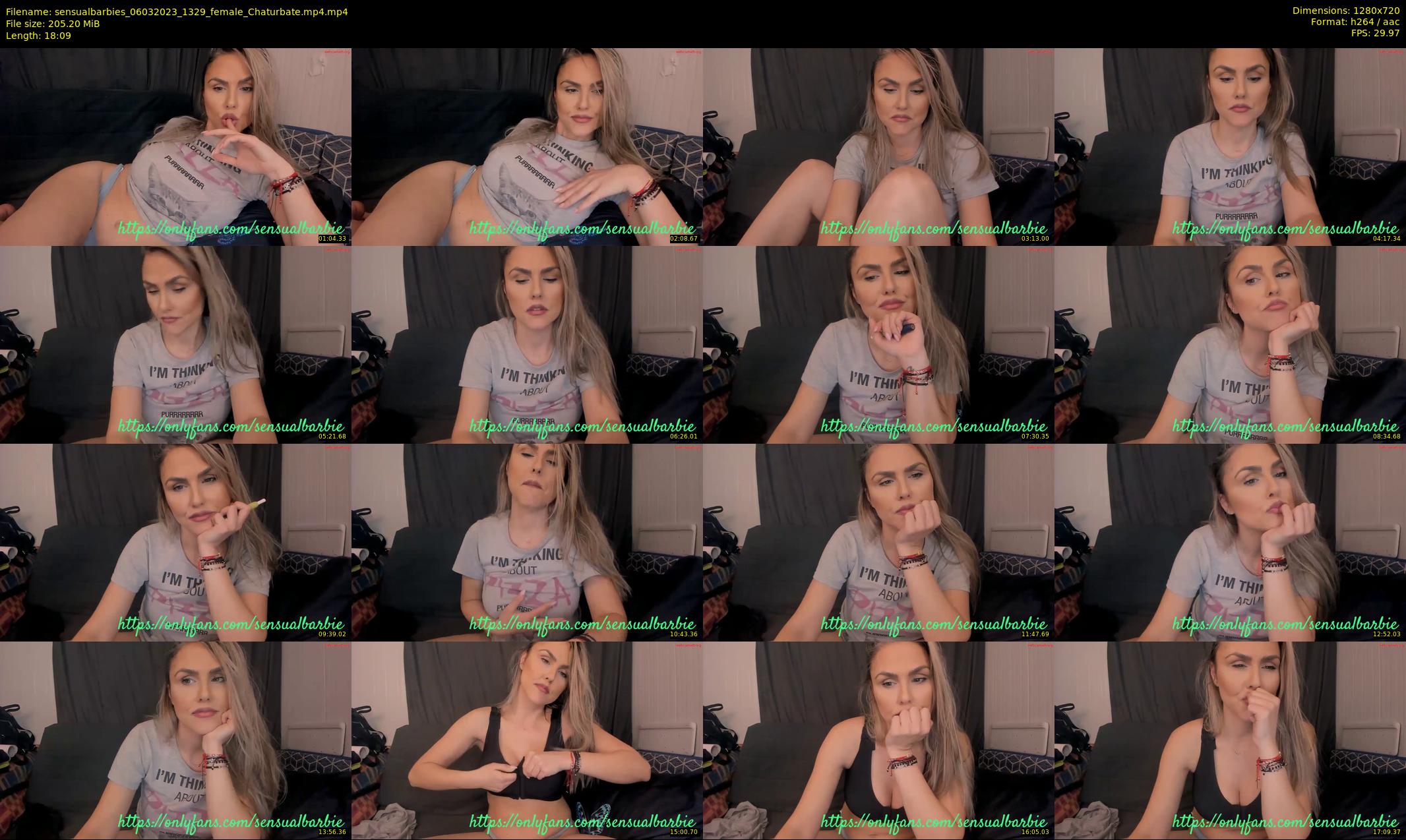 sensualbarbies — 19 minute Chaturbate female cam show recording, 720p, Mar 6, 2023
