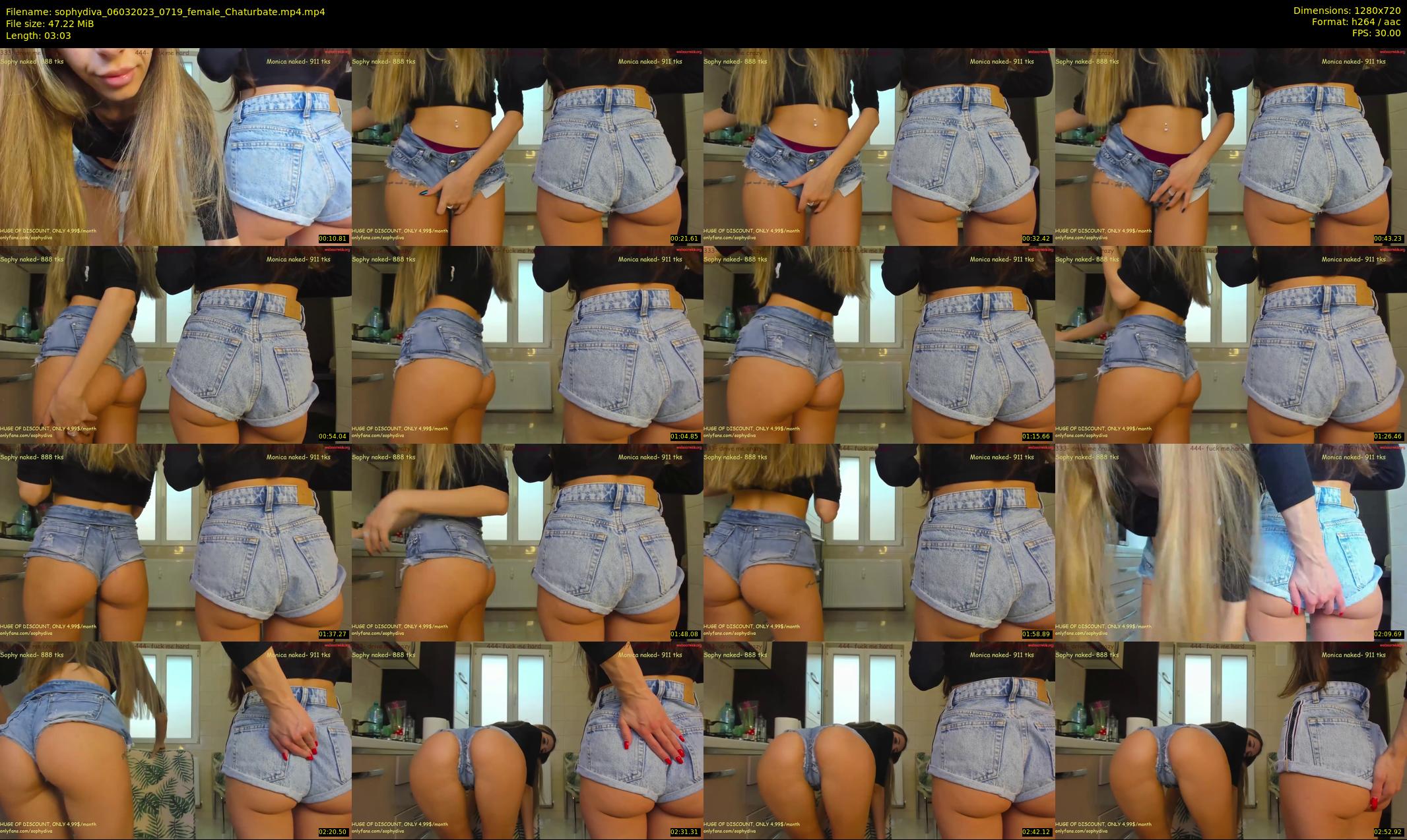 sophydiva — 4 minute Chaturbate female cam show recording, 720p, Mar 6, 2023