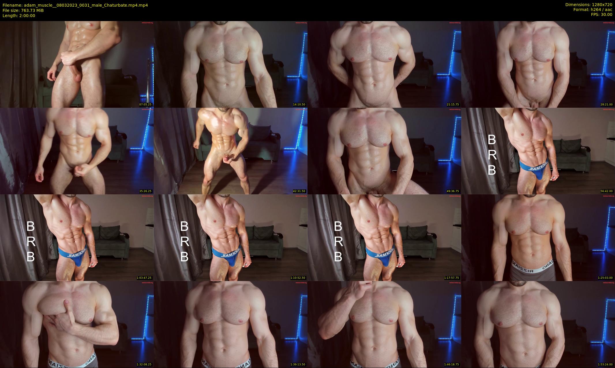 adam_muscle_ — 120 minute Chaturbate male cam show recording, 720p, Mar 8, 2023