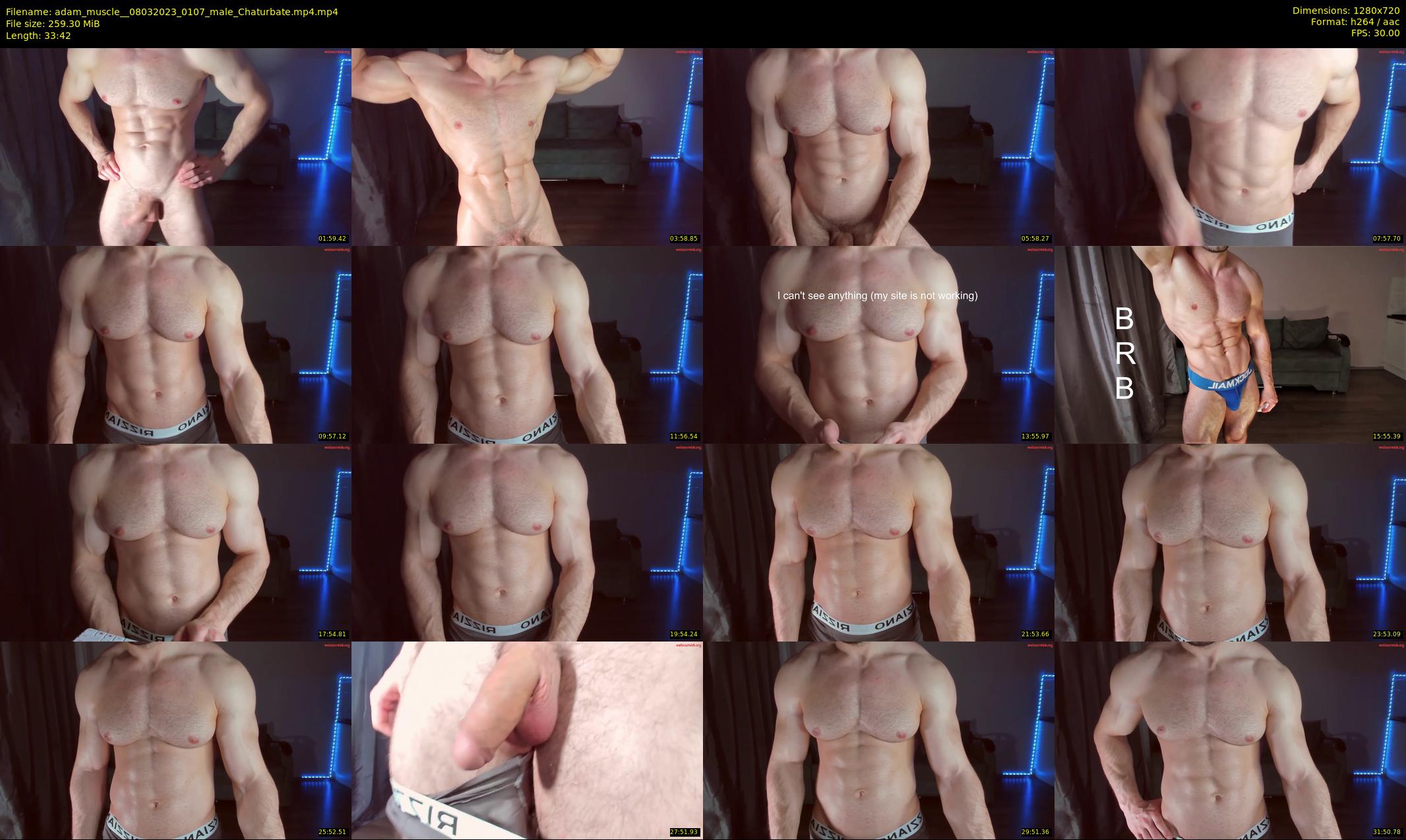 adam_muscle_ — 34 minute Chaturbate male cam show recording, 720p, Mar 8, 2023