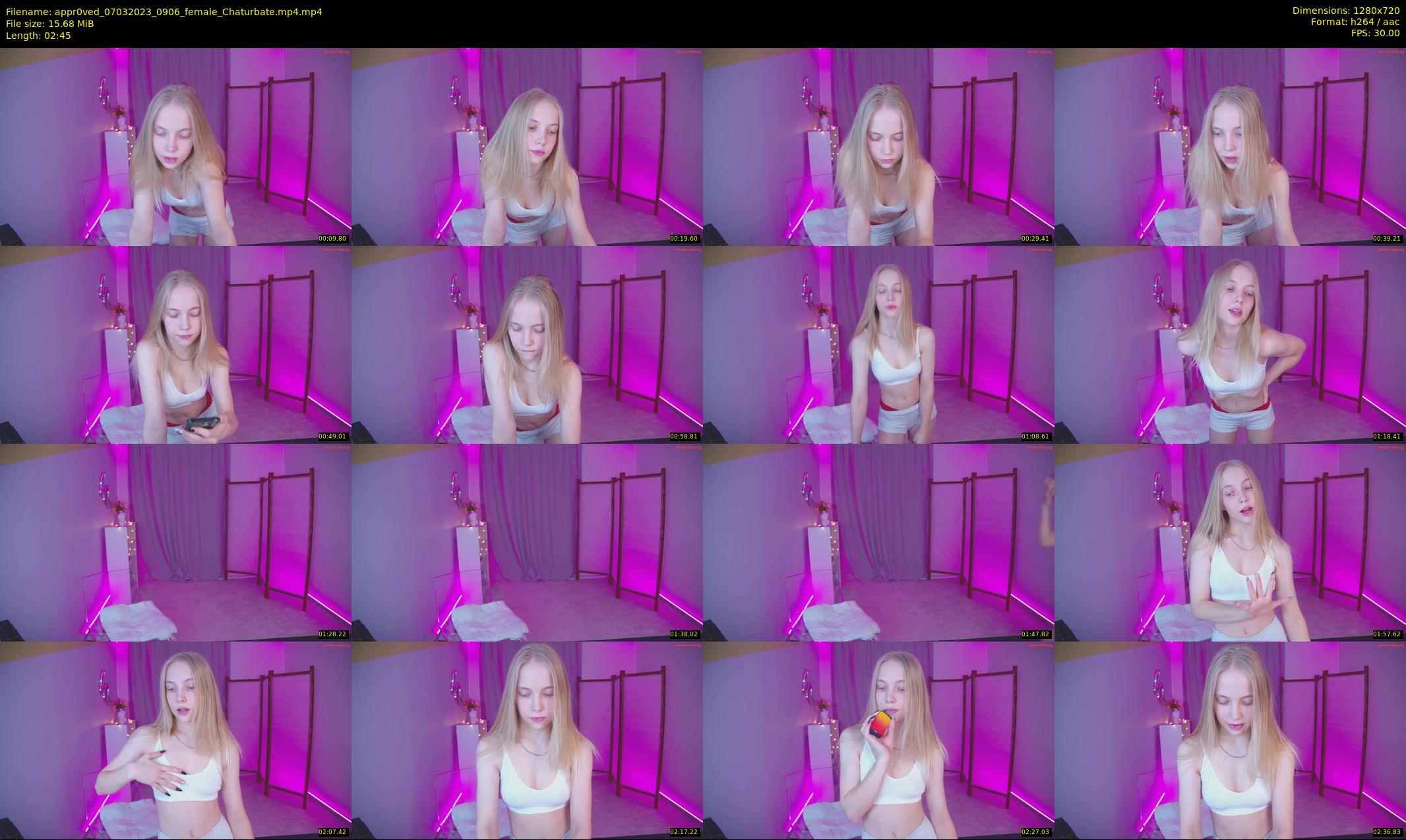 appr0ved — 3 minute Chaturbate female cam show recording, 720p, Mar 7, 2023