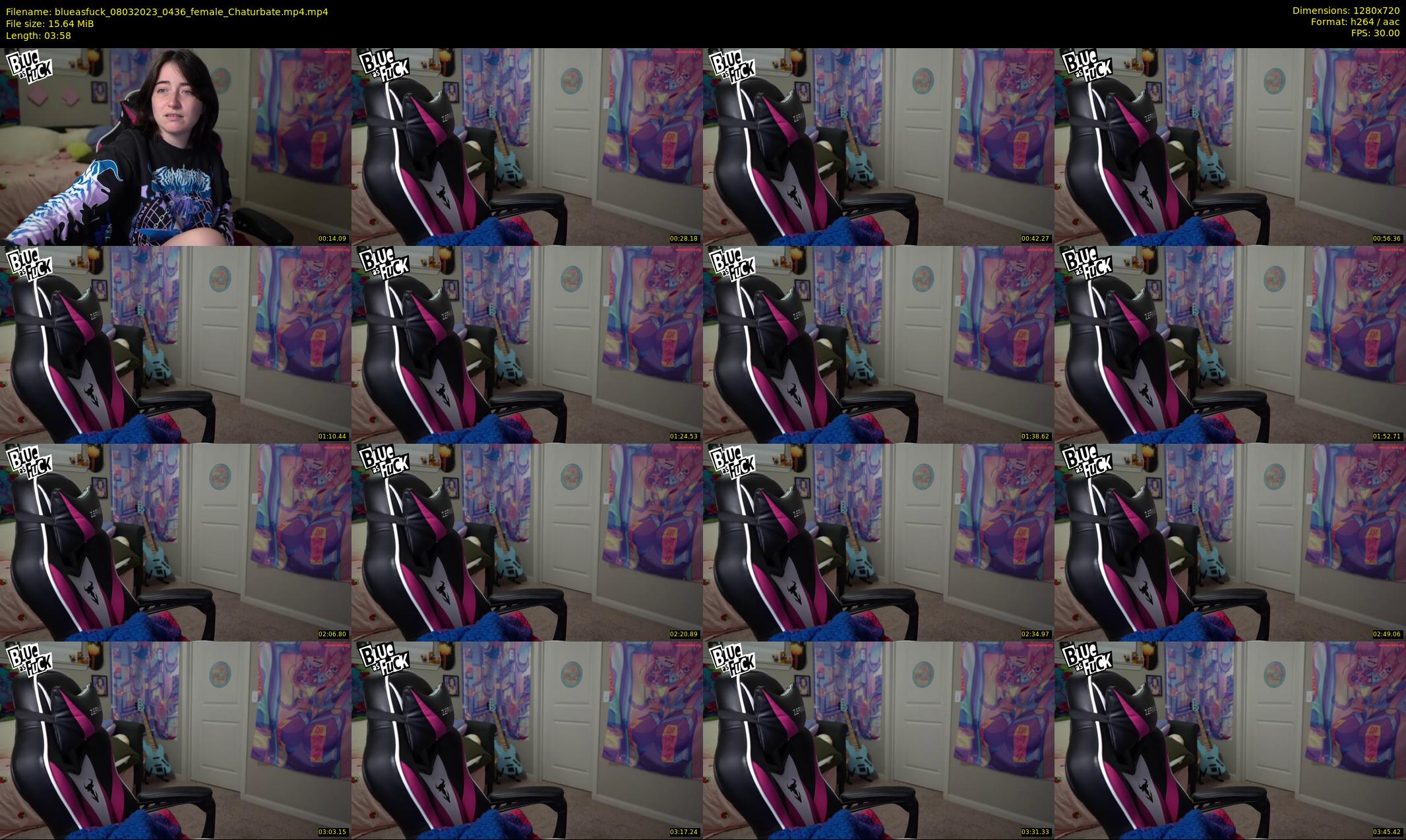 blueasfuck — 4 minute Chaturbate female cam show recording, 720p, Mar 8, 2023