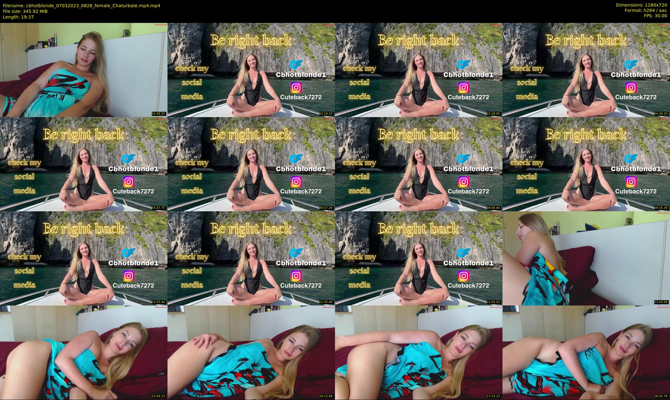 cbhotblonde — 20 minute Chaturbate female cam show recording, 720p, Mar 7, 2023