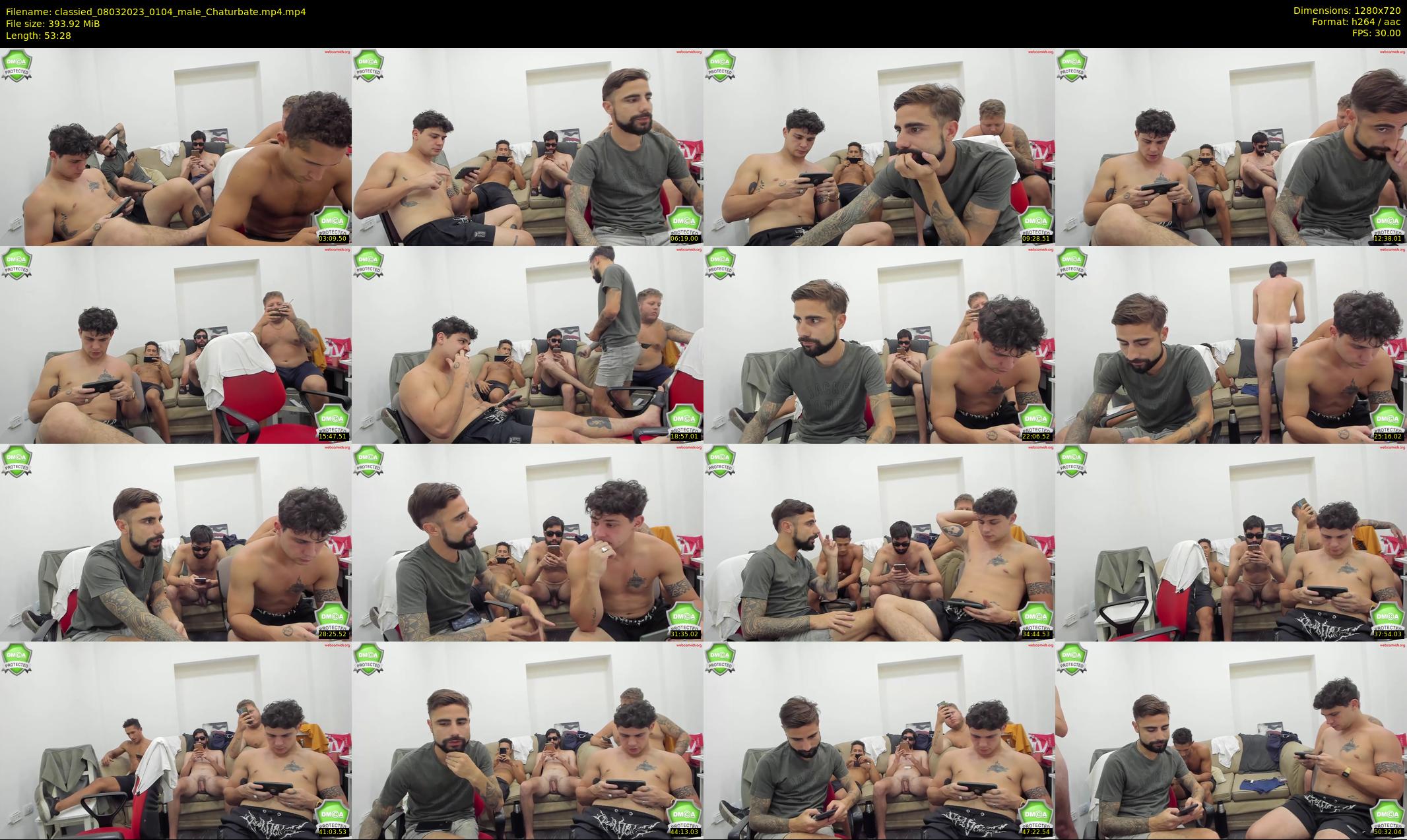classied — 54 minute Chaturbate male cam show recording, 720p, Mar 8, 2023