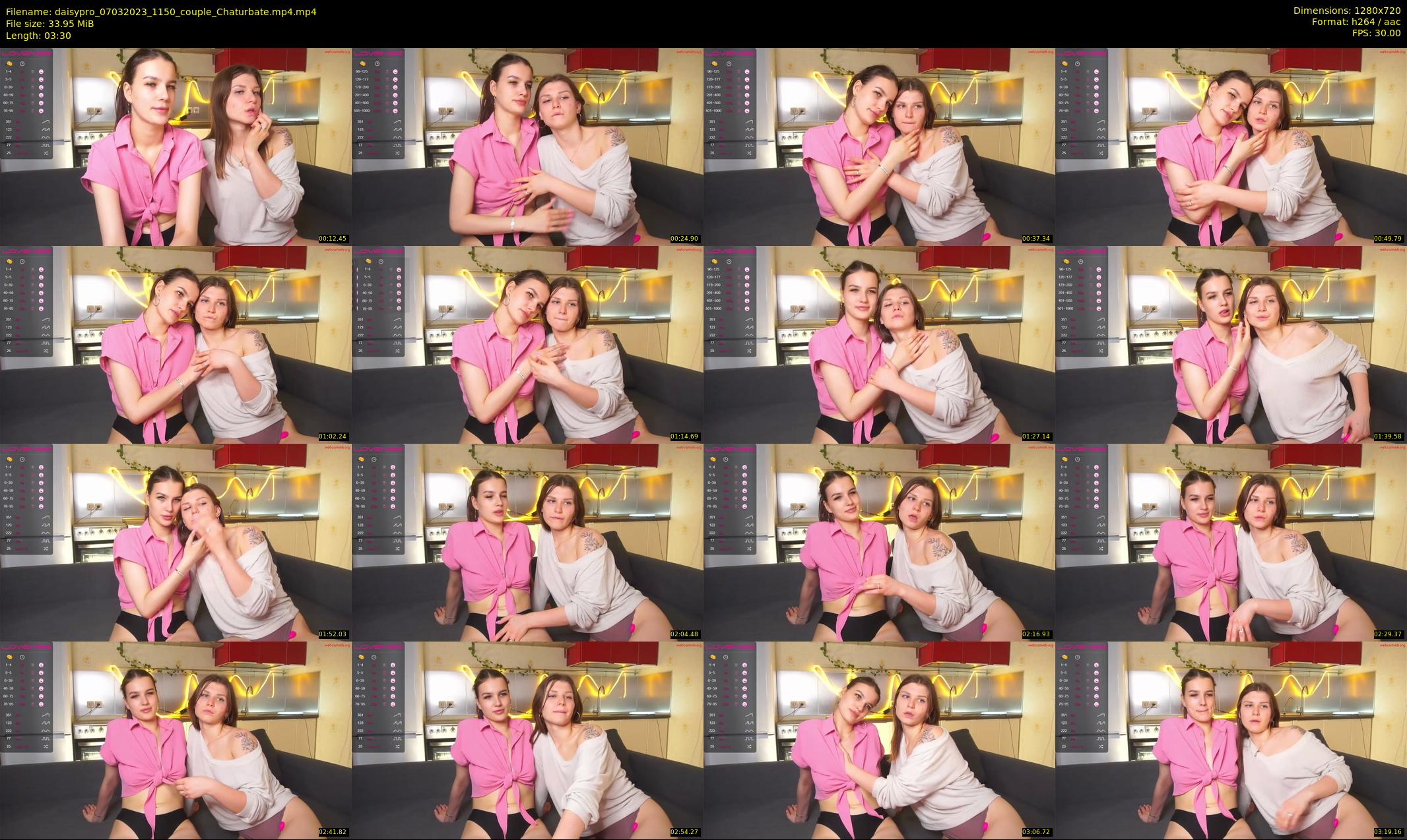 daisypro — 4 minute Chaturbate couple cam show recording, 720p, Mar 7, 2023