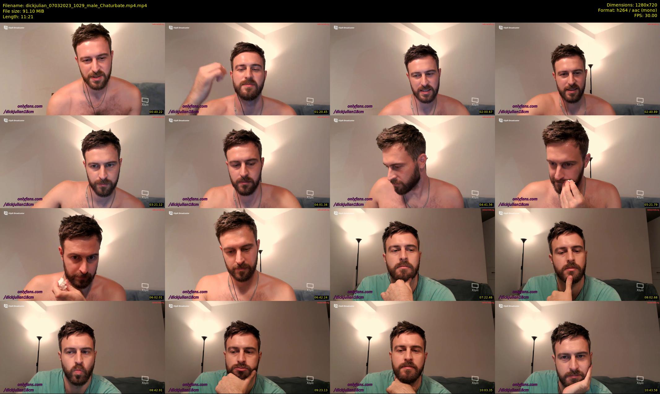 dickjulian — 12 minute Chaturbate male cam show recording, 720p, Mar 7, 2023