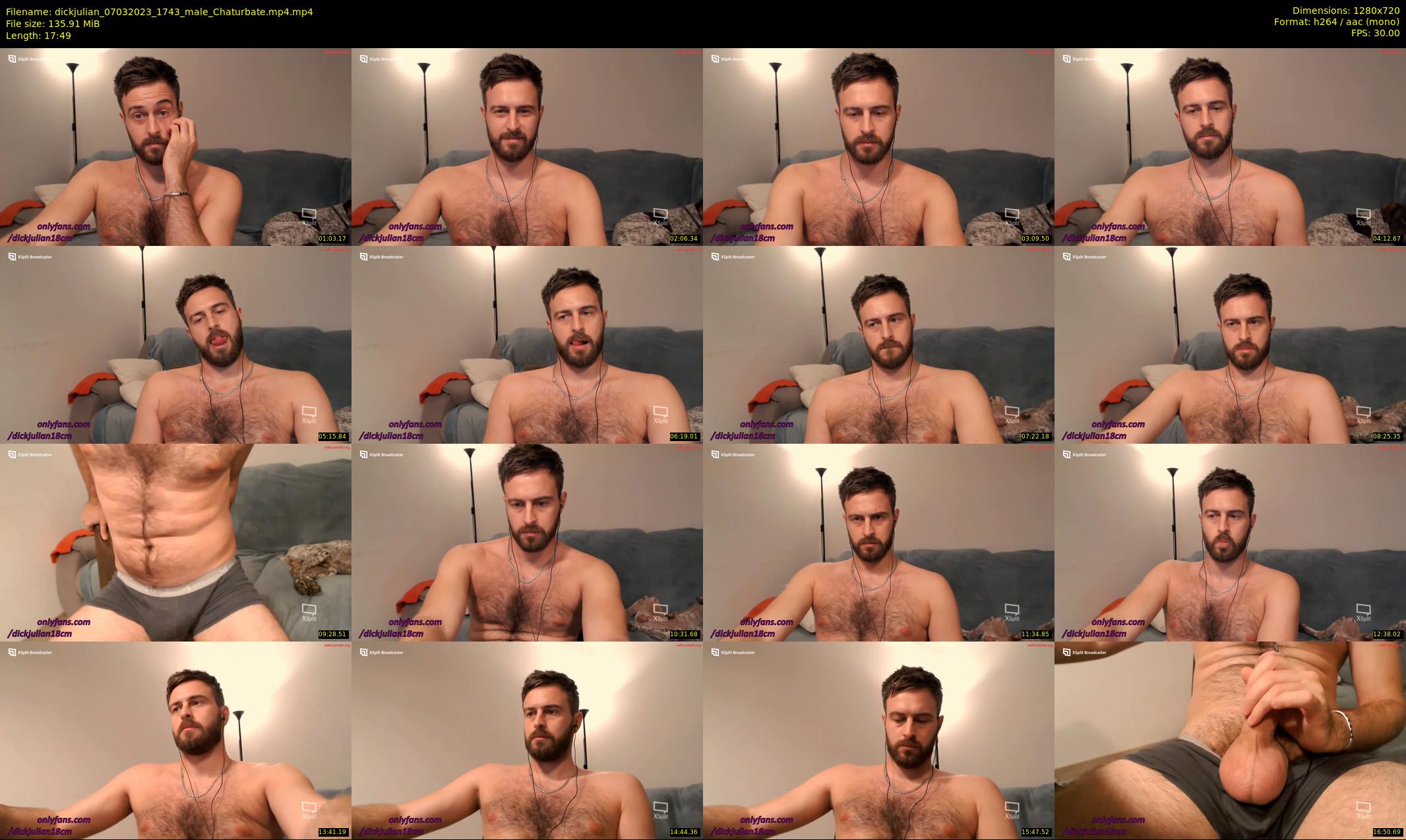 dickjulian — 18 minute Chaturbate male cam show recording, 720p, Mar 7, 2023