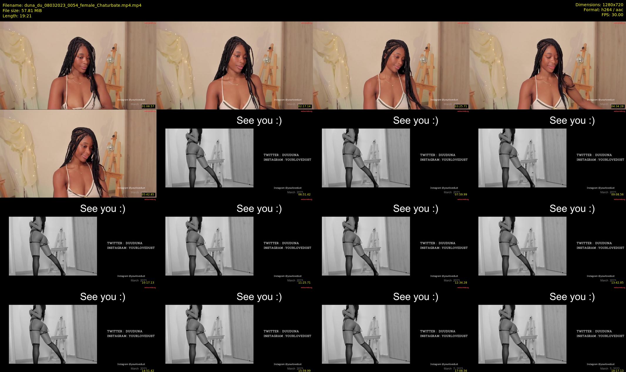 duna_du — 20 minute Chaturbate female cam show recording, 720p, Mar 8, 2023