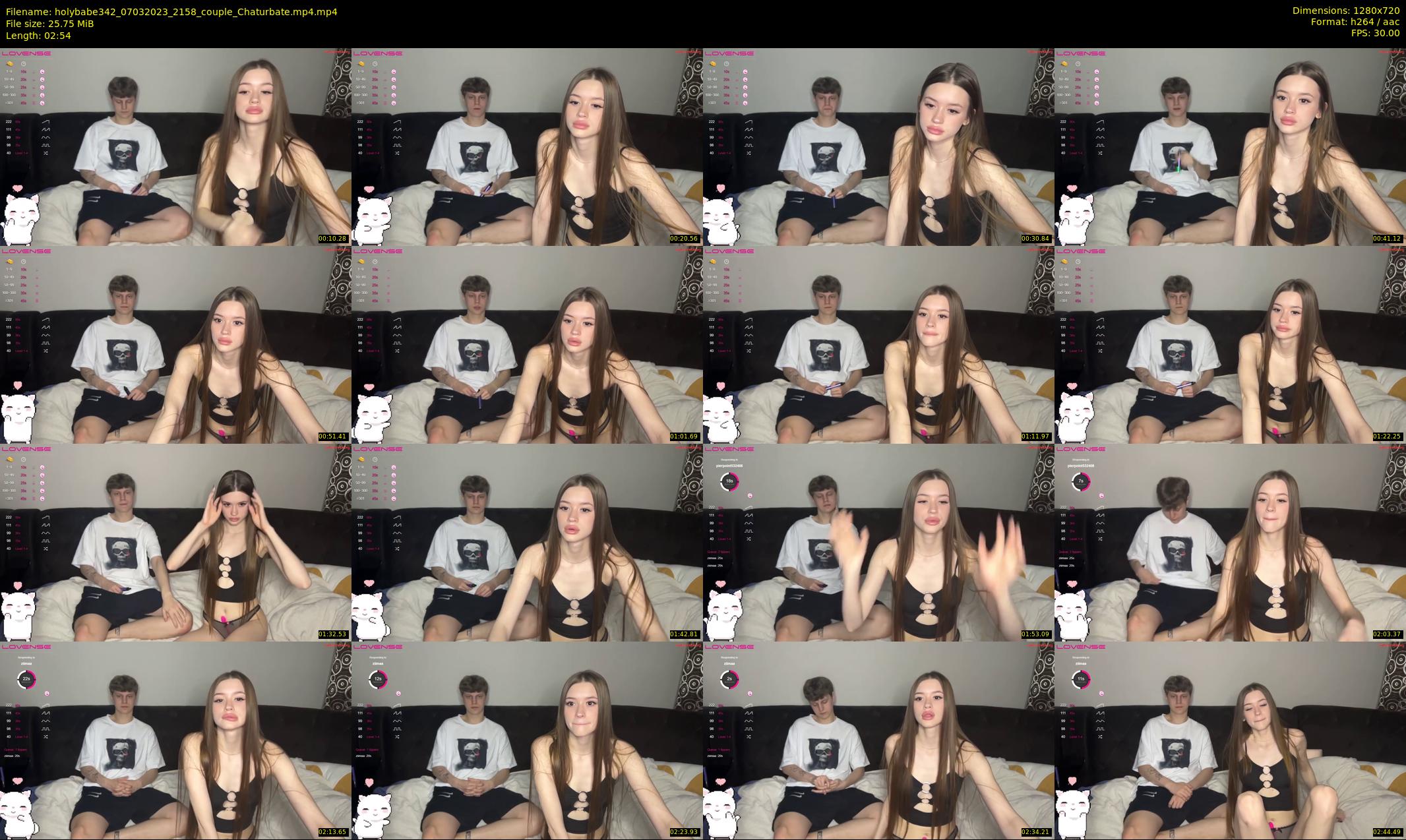 holybabe342 — 3 minute Chaturbate couple cam show recording, 720p, Mar 7, 2023