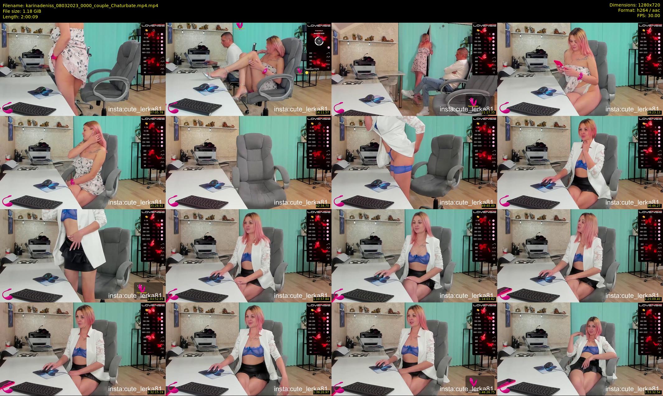 karinadeniss — 121 minute Chaturbate couple cam show recording, 720p, Mar 8, 2023