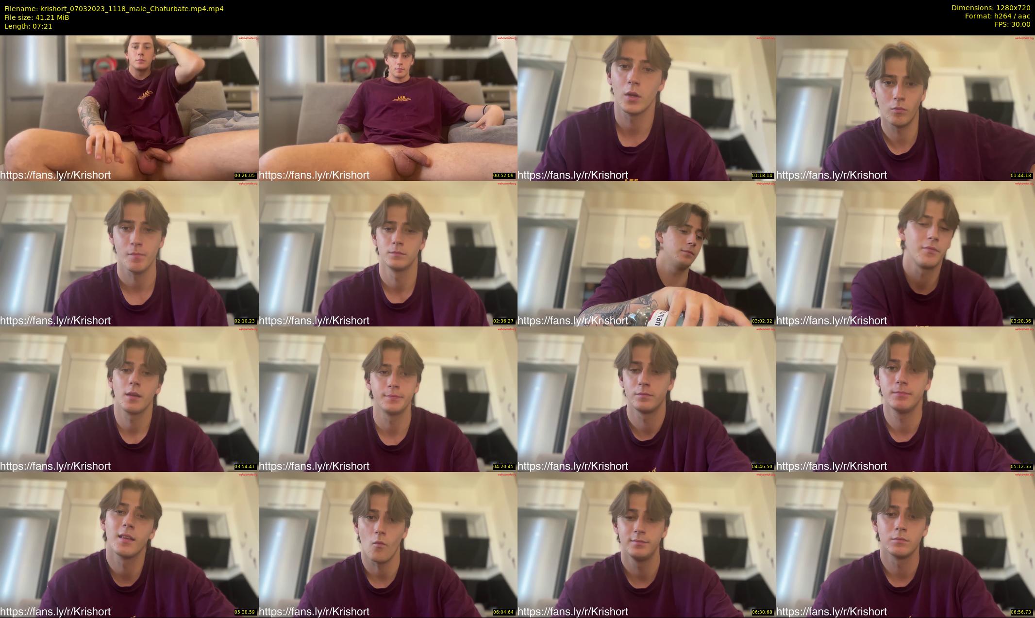 krishort — 8 minute Chaturbate male cam show recording, 720p, Mar 7, 2023