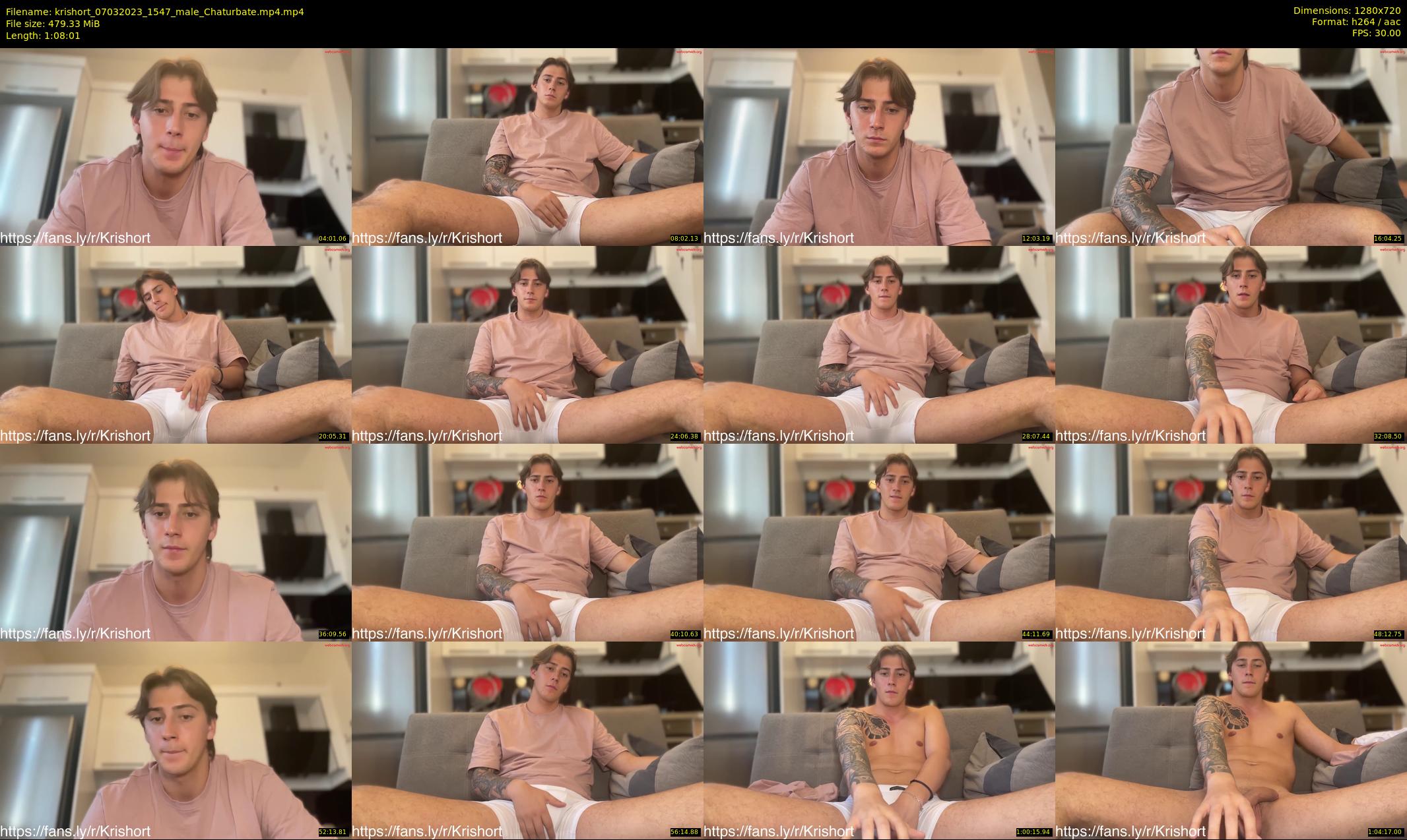 krishort — 69 minute Chaturbate male cam show recording, 720p, Mar 7, 2023