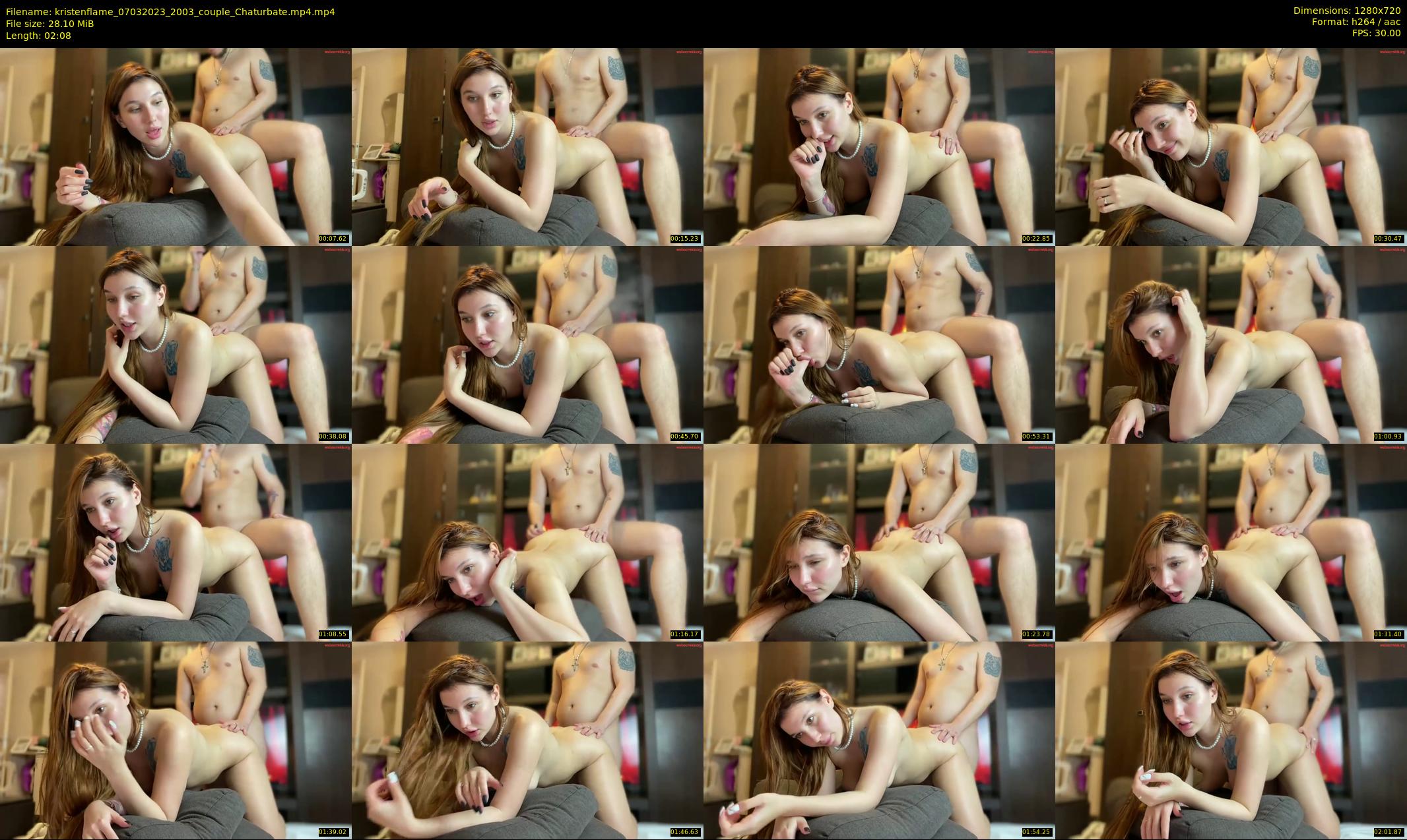 kristenflame — 3 minute Chaturbate couple cam show recording, 720p, Mar 7, 2023