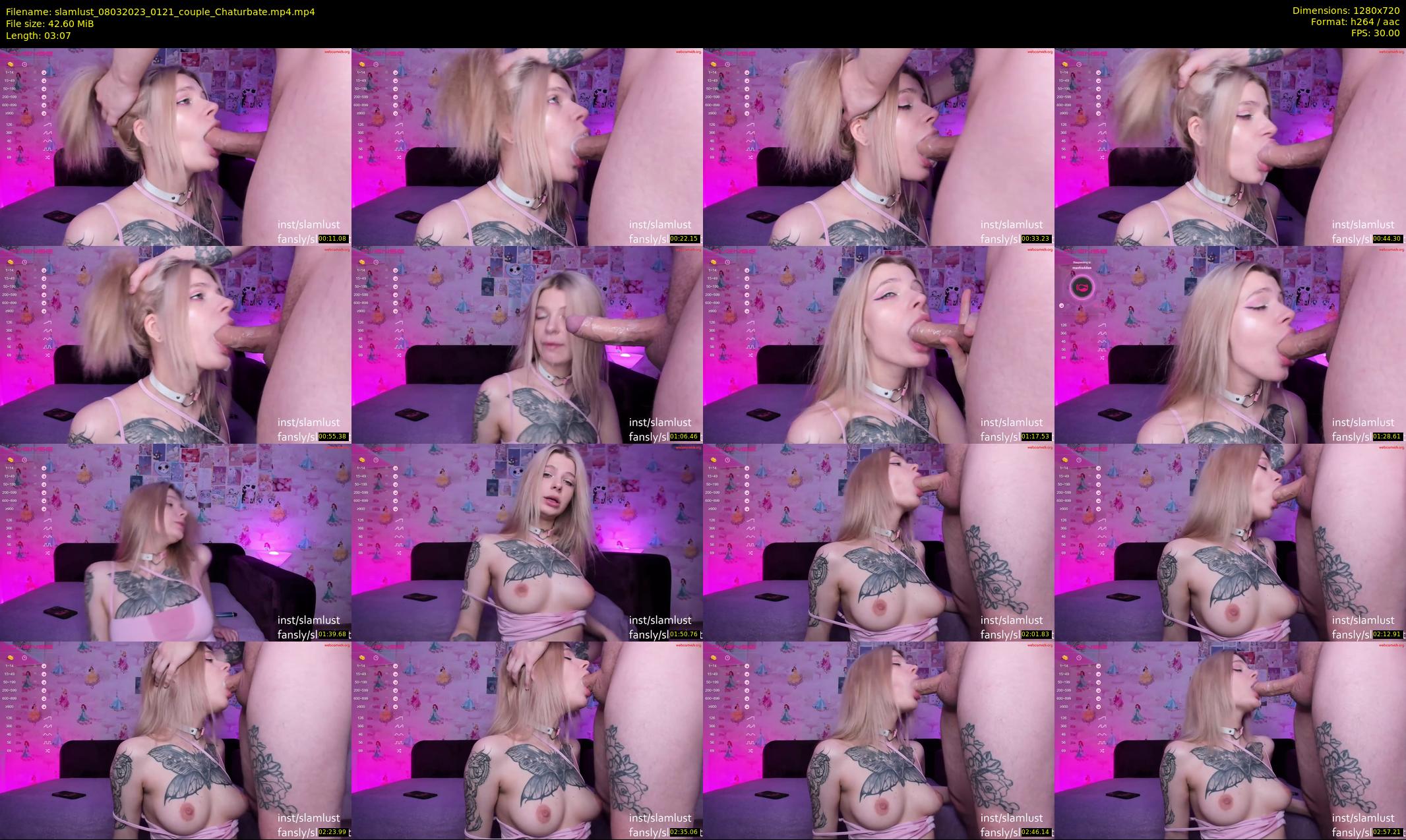 slamlust — 4 minute Chaturbate couple cam show recording, 720p, Mar 8, 2023