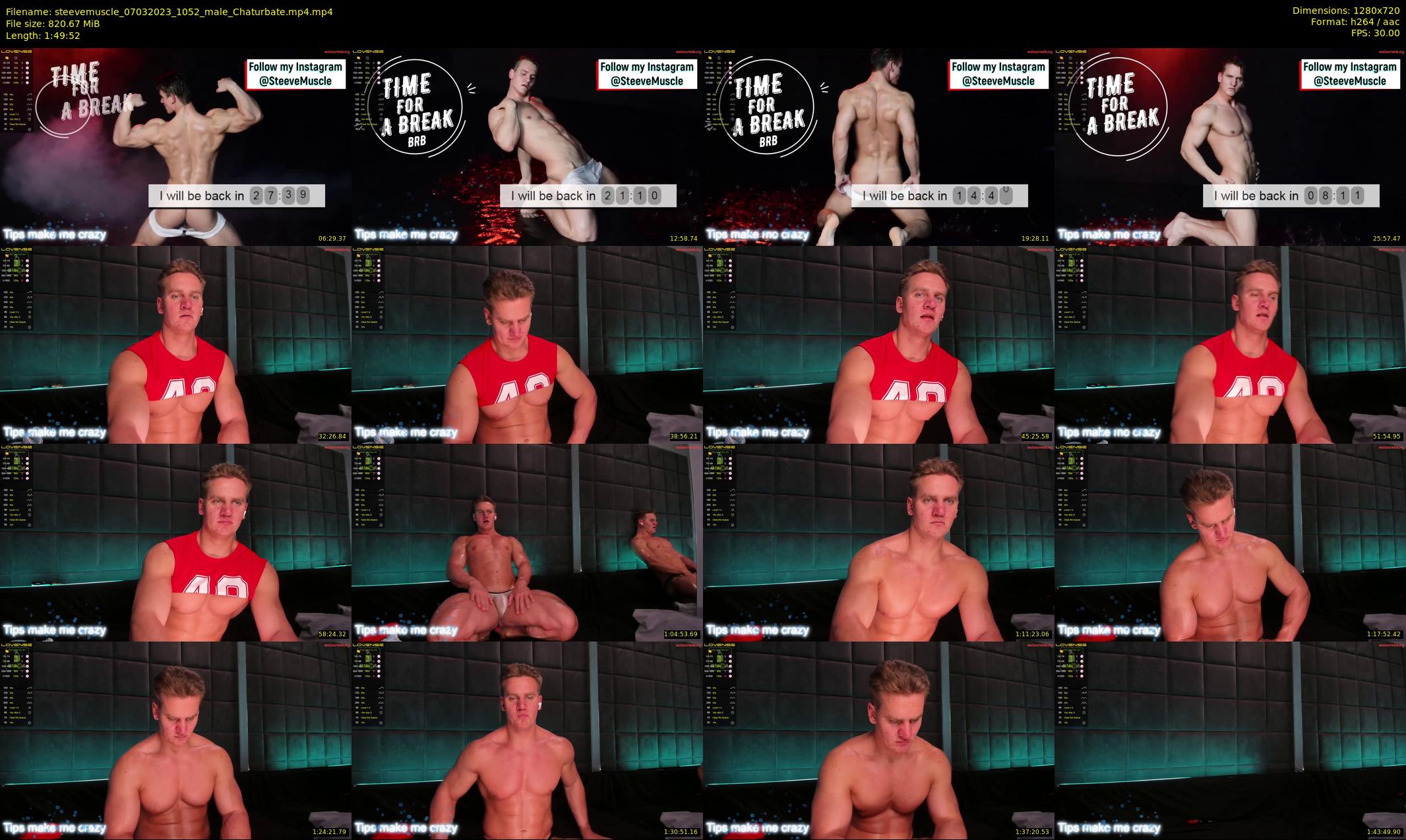 steevemuscle — 110 minute Chaturbate male cam show recording, 720p, Mar 7, 2023