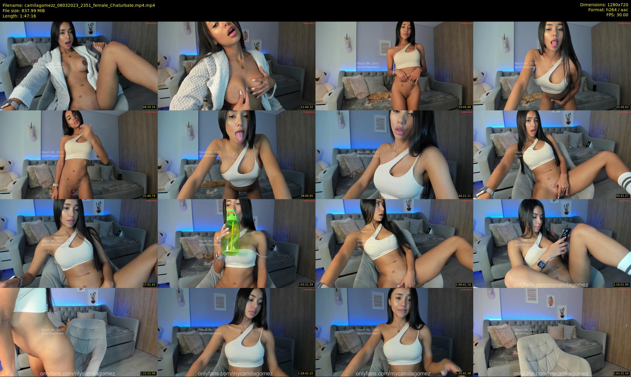 camilagomezz — 108 minute Chaturbate female cam show recording, 720p, Mar 8, 2023