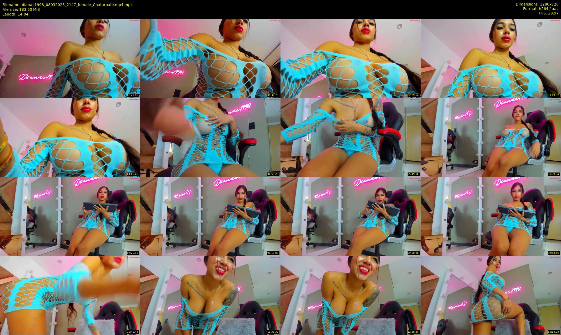 dianac1998 — 15 minute Chaturbate female cam show recording, 720p, Mar 8, 2023