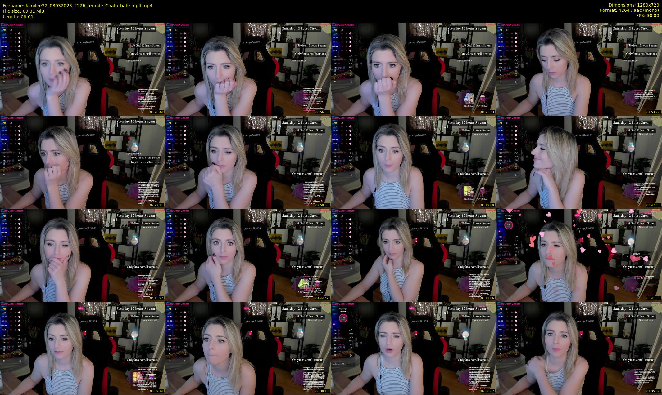 kimilee22 — 9 minute Chaturbate female cam show recording, 720p, Mar 8, 2023