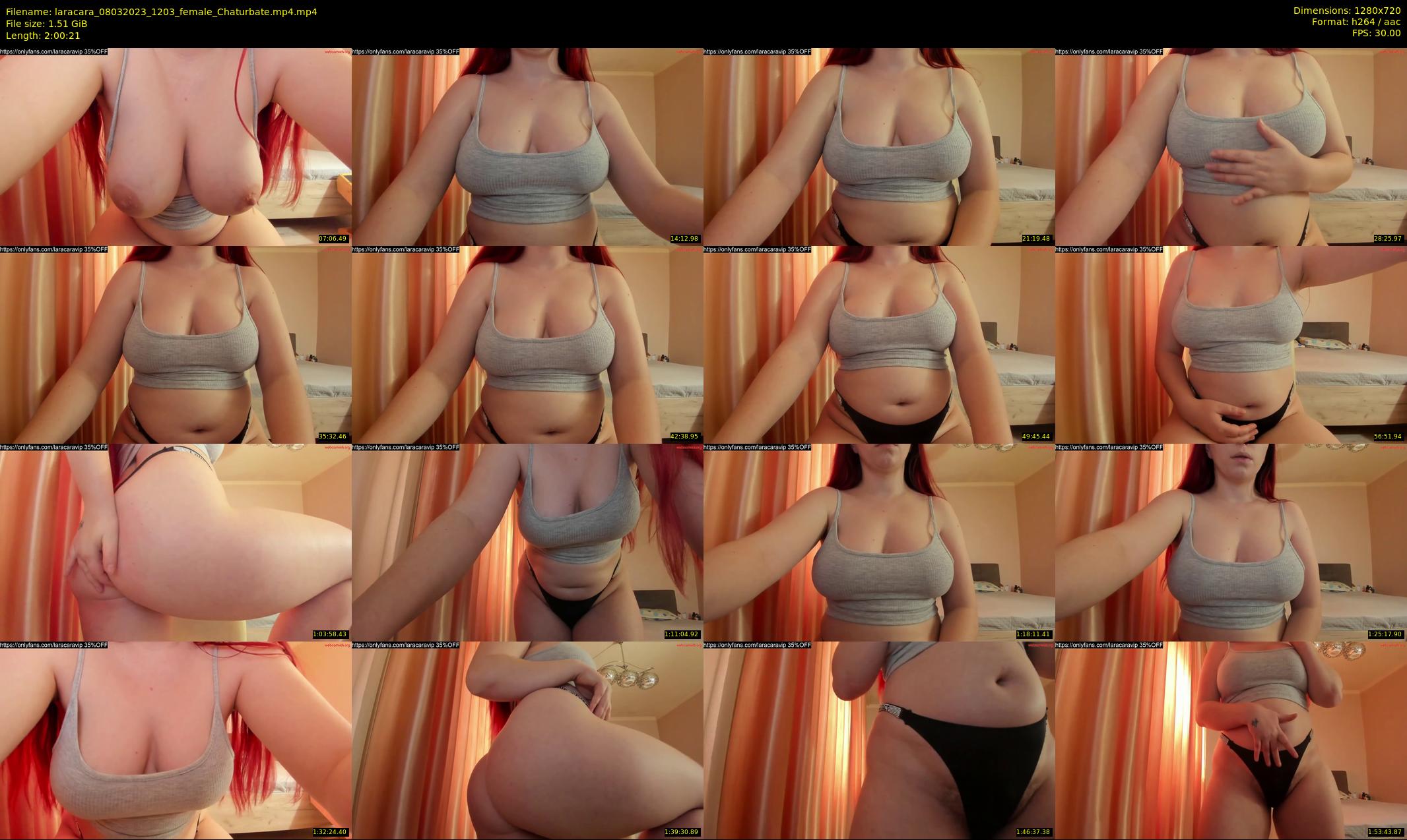 laracara — 121 minute Chaturbate female cam show recording, 720p, Mar 8, 2023