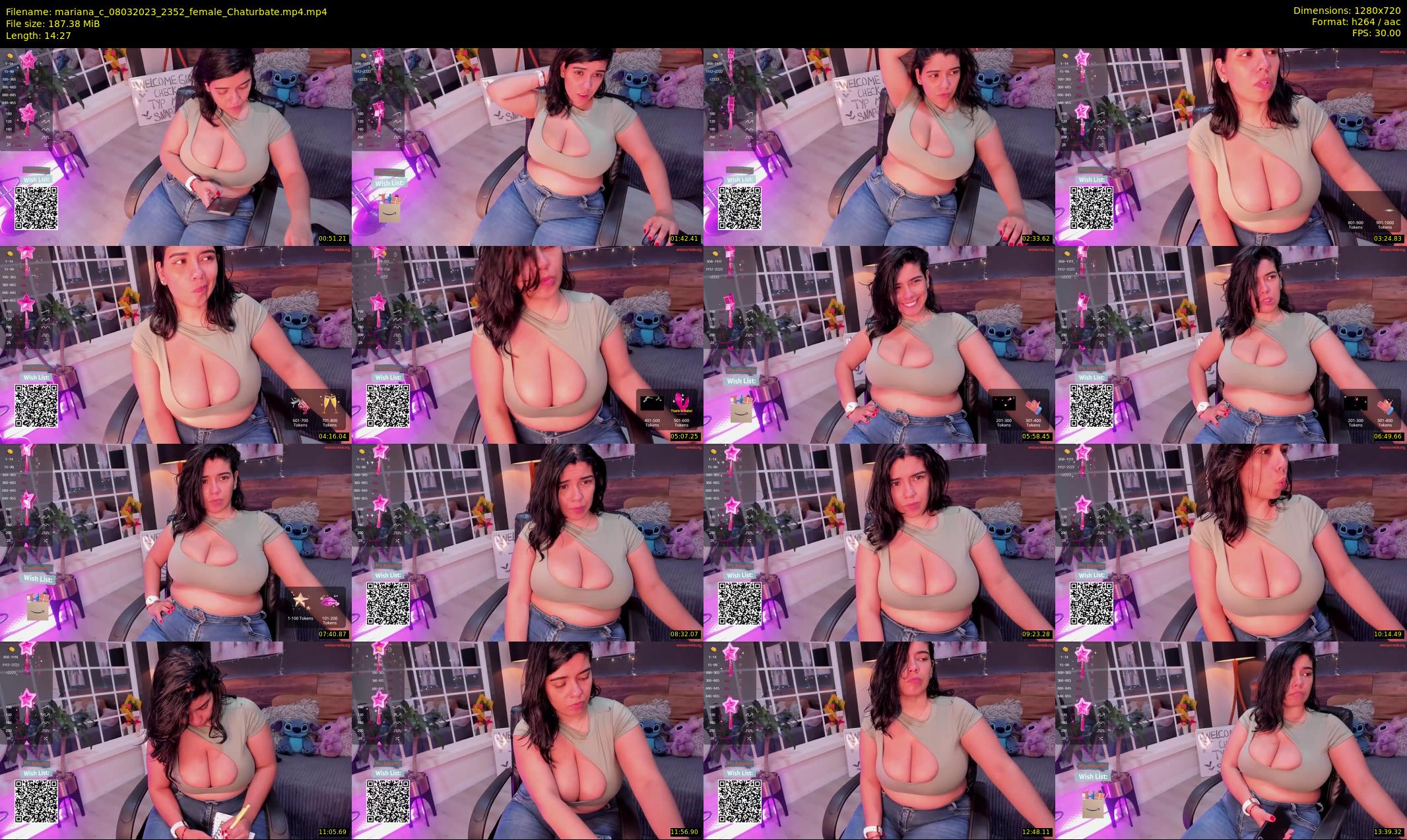 mariana_c — 15 minute Chaturbate female cam show recording, 720p, Mar 8, 2023