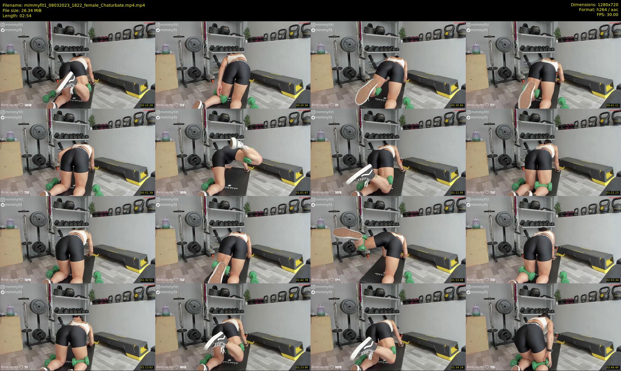 mimmyfit1 — 3 minute Chaturbate female cam show recording, 720p, Mar 8, 2023
