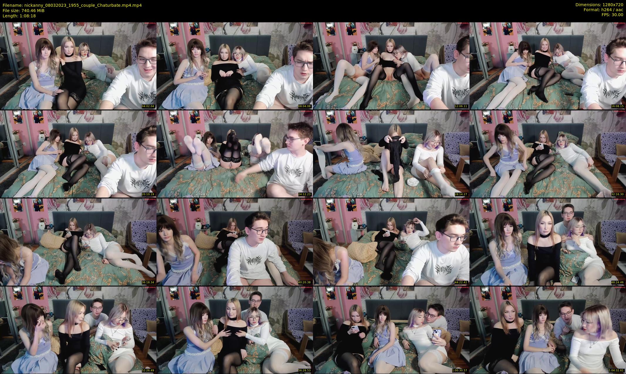 nickanny — 69 minute Chaturbate couple cam show recording, 720p, Mar 8, 2023