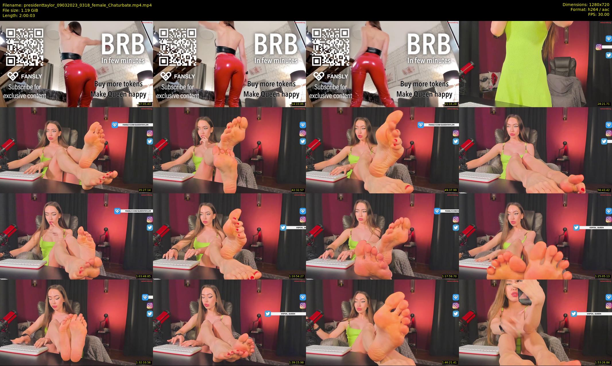 presidenttaylor — 121 minute Chaturbate female cam show recording, 720p, Mar 9, 2023