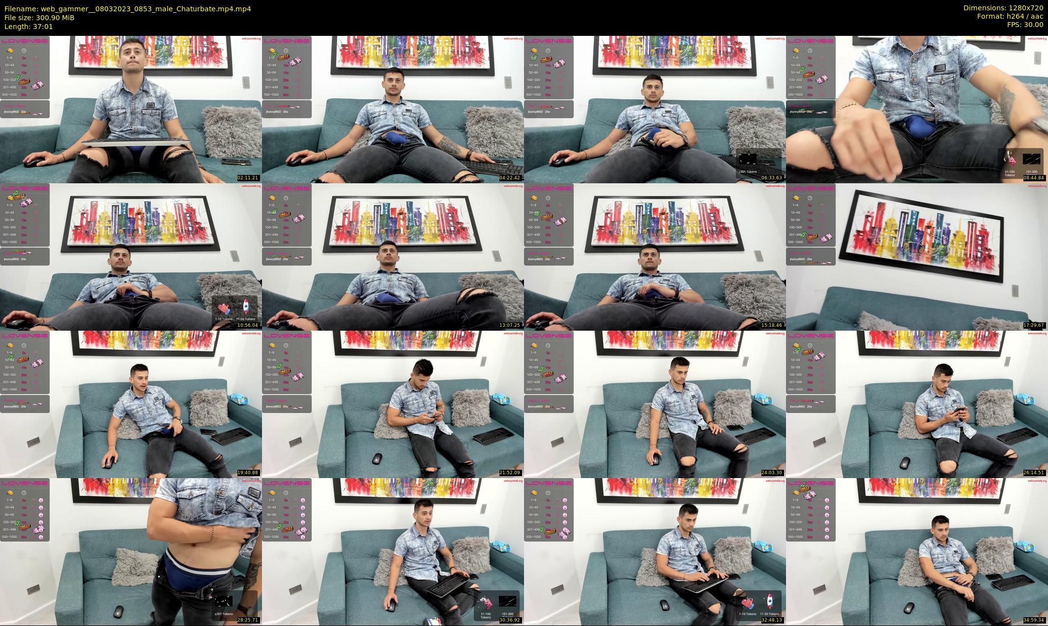 web_gammer_ — 38 minute Chaturbate male cam show recording, 720p, Mar 8, 2023